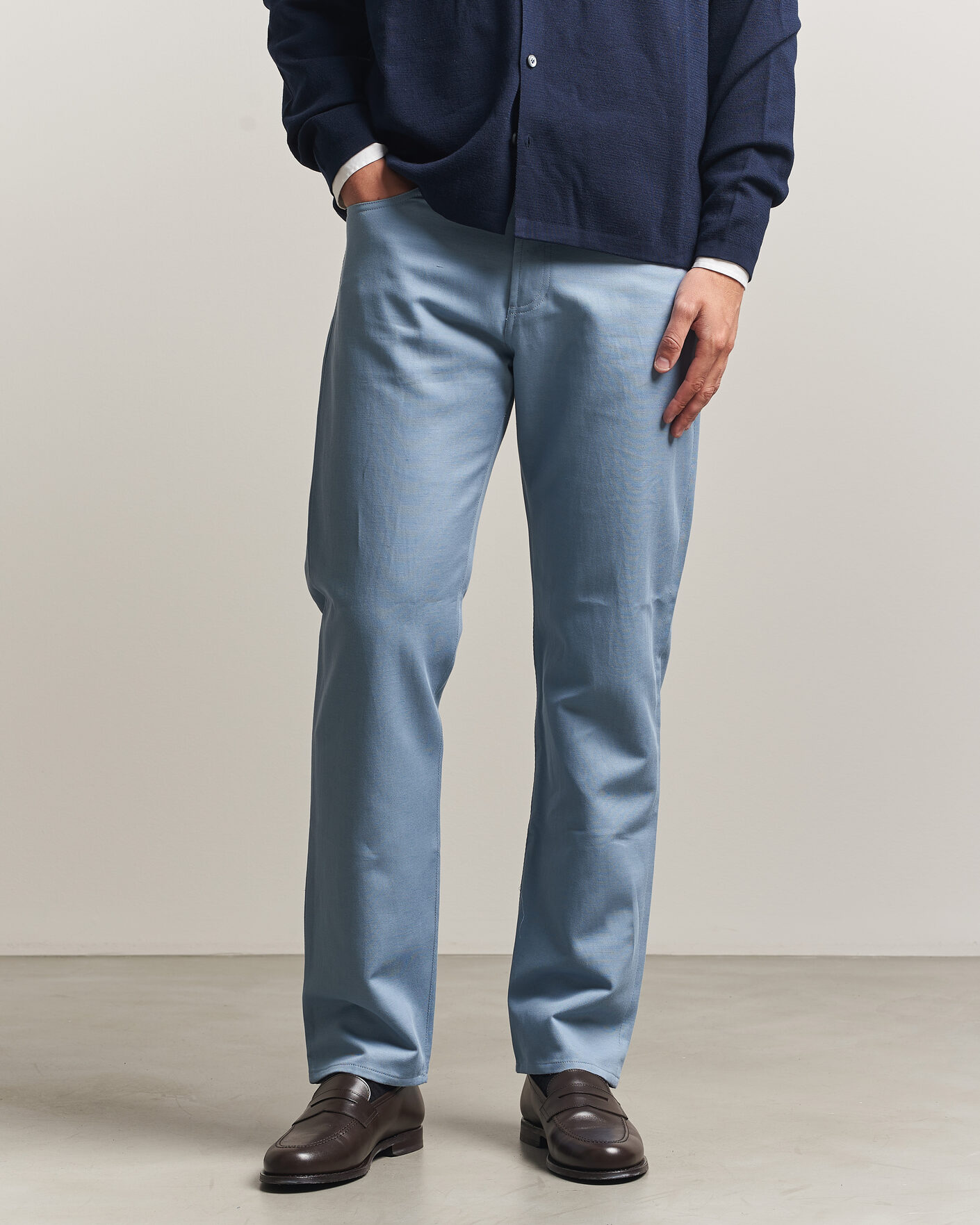 Heren | Broeken | Ralph Lauren Purple Label | 5-Pocket Italian Denim Pants Winward Blue