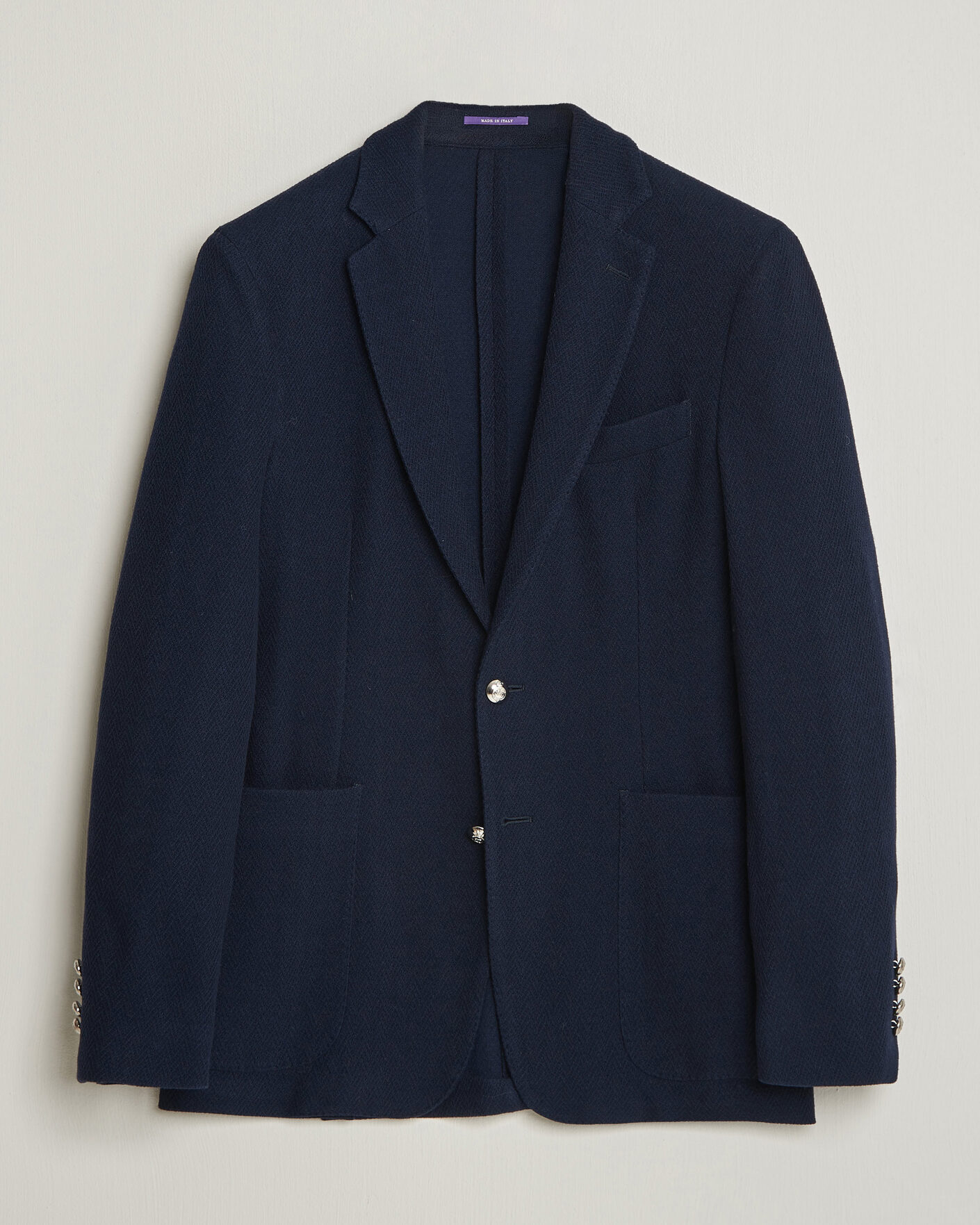 Heren | Blazers | Ralph Lauren Purple Label | Cashmere/Silk Herringbone Blazer Navy