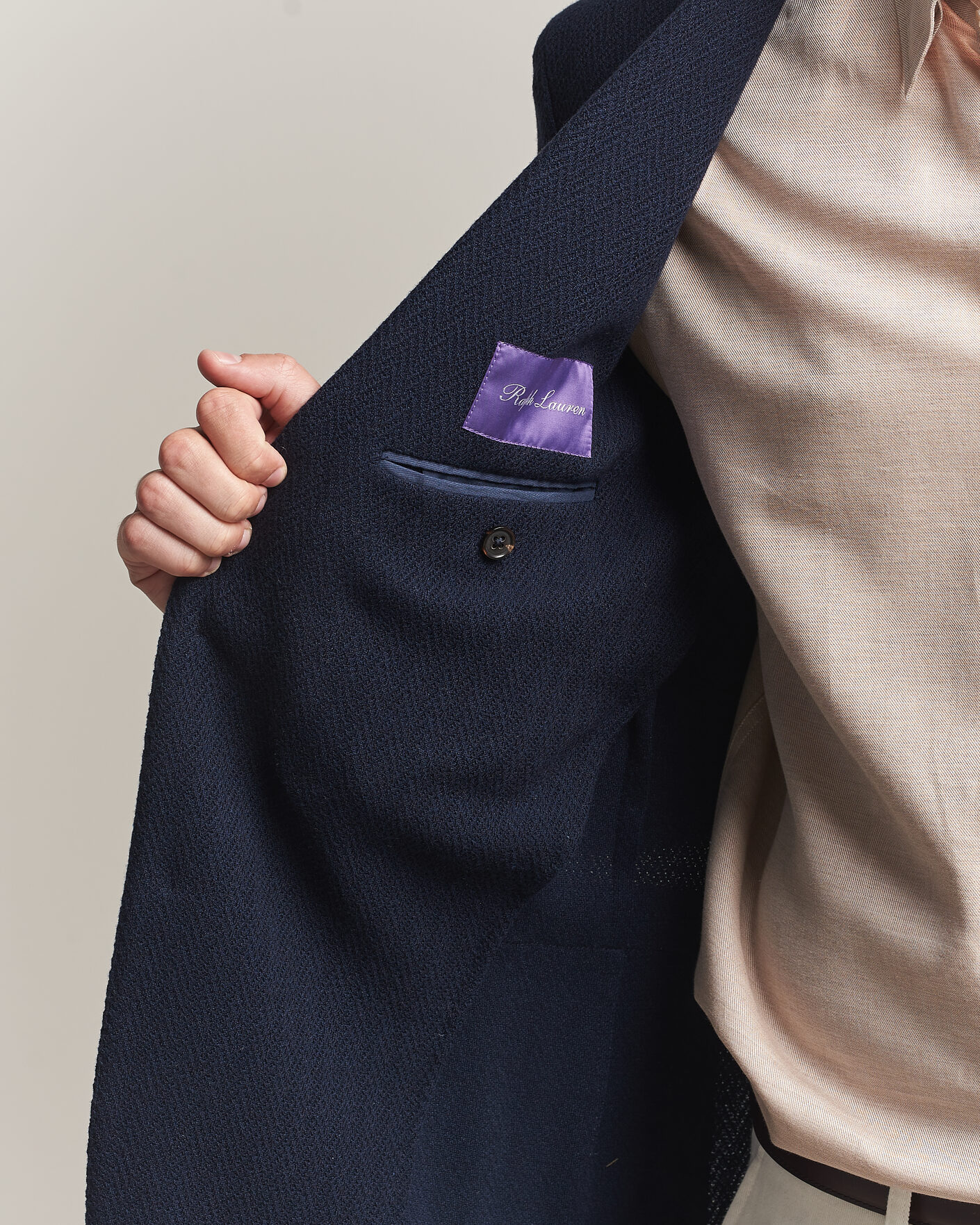 Heren | Blazers | Ralph Lauren Purple Label | Cashmere/Silk Herringbone Blazer Navy