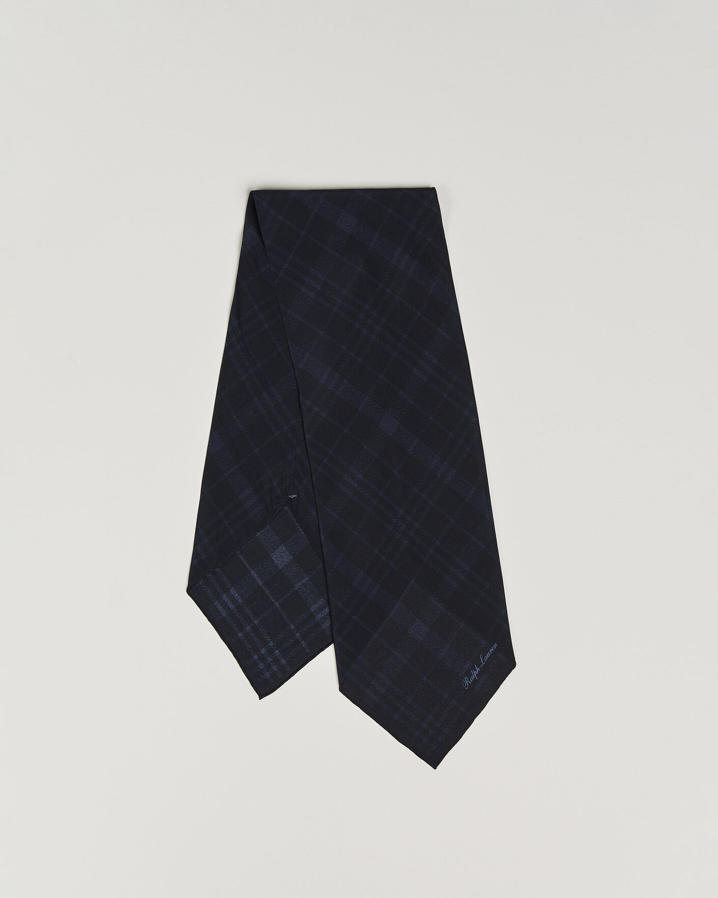 Heren | Sjaals | Ralph Lauren Purple Label | Silk Neckerchief Navy Plaid