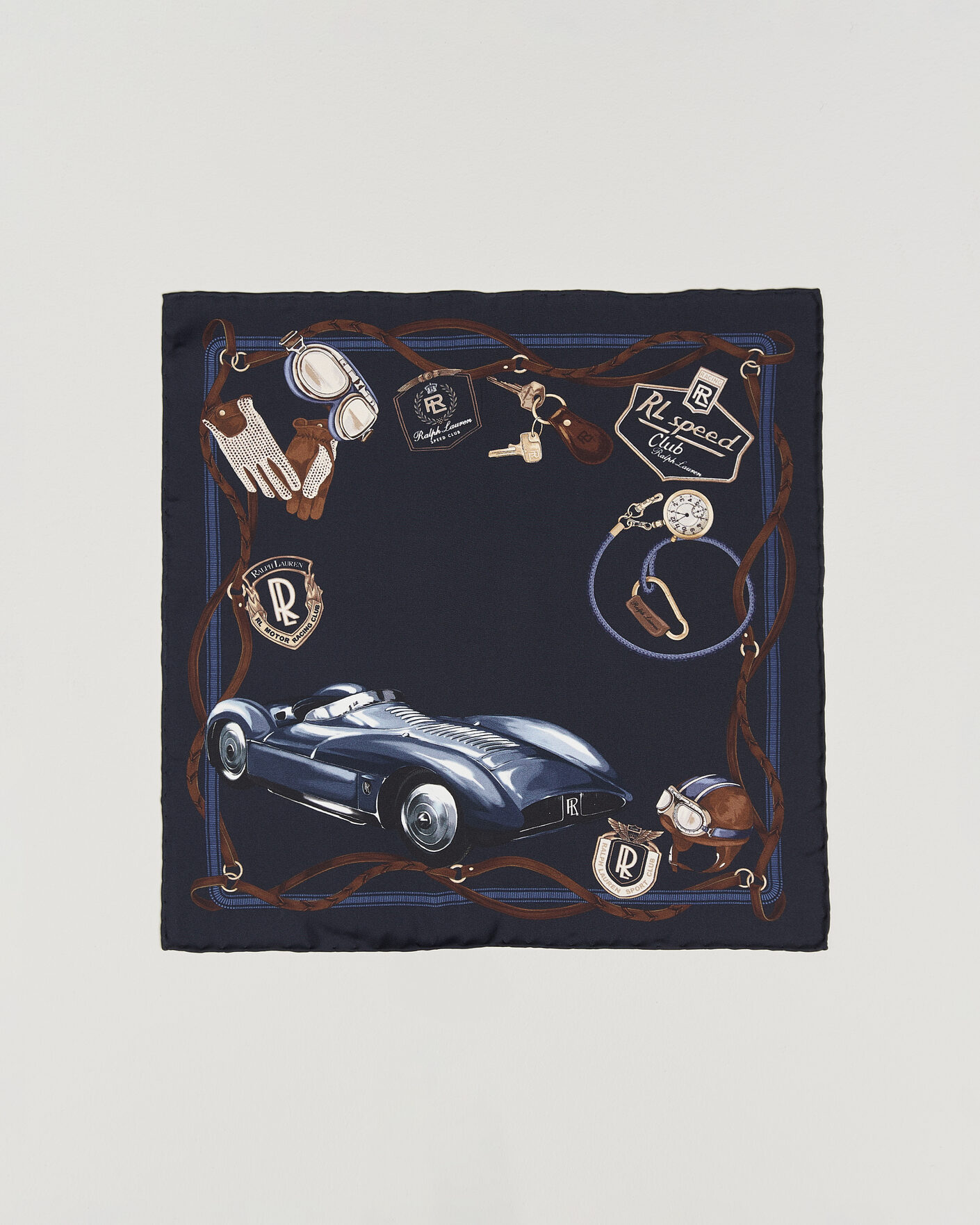 Heren | Pochets | Ralph Lauren Purple Label | Speed Club Silk Pocket Square Navy