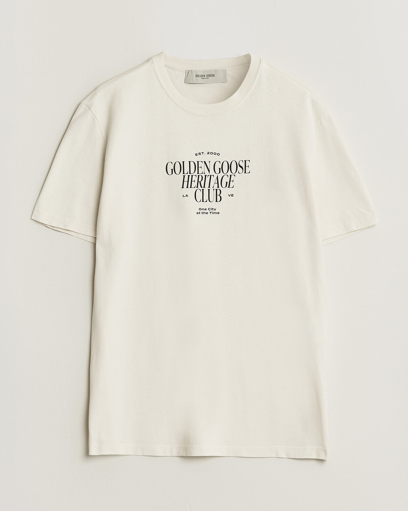 Heren | T-shirts | Golden Goose | Journey Print T-Shirt Heritage White