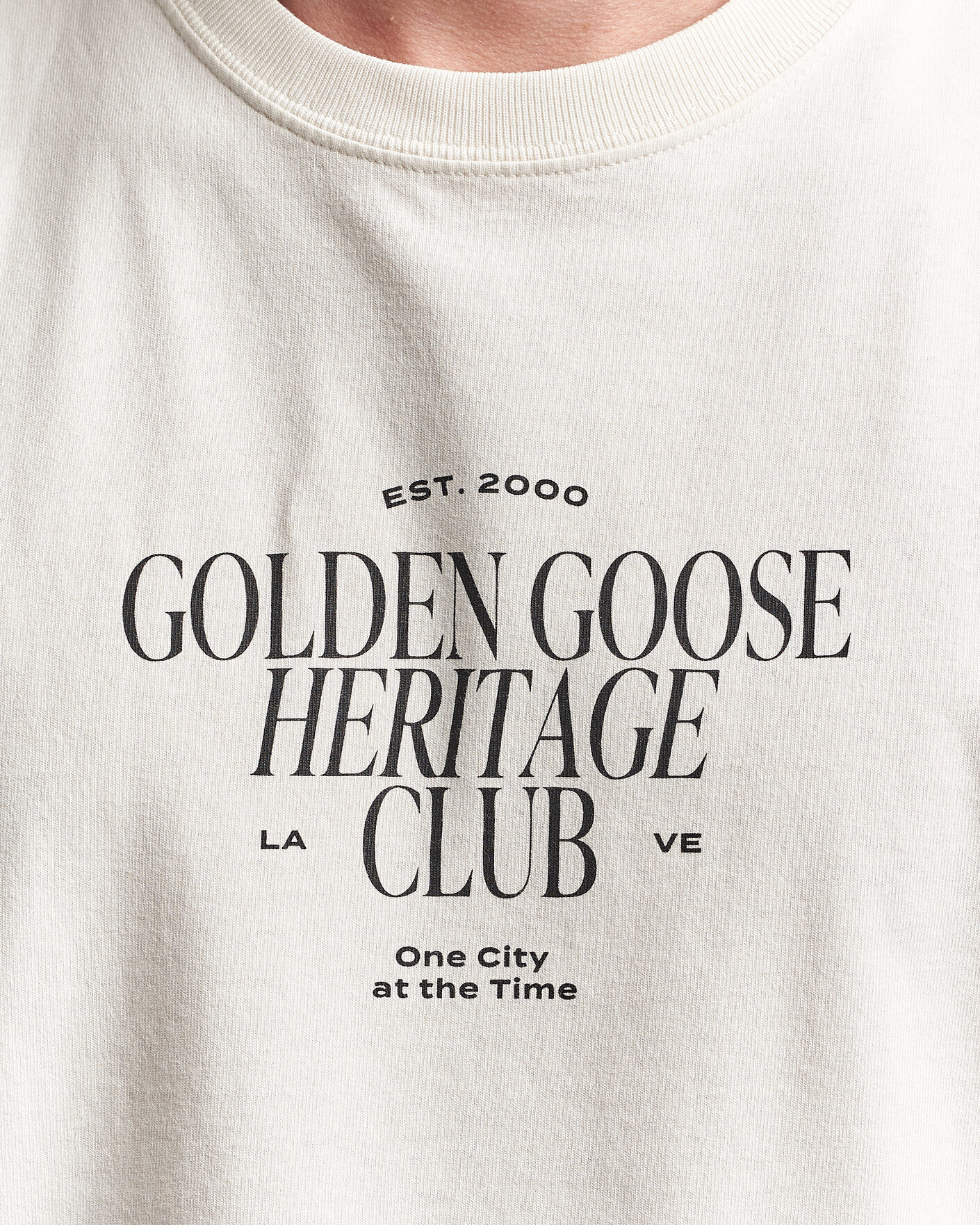 Heren | T-shirts | Golden Goose | Journey Print T-Shirt Heritage White