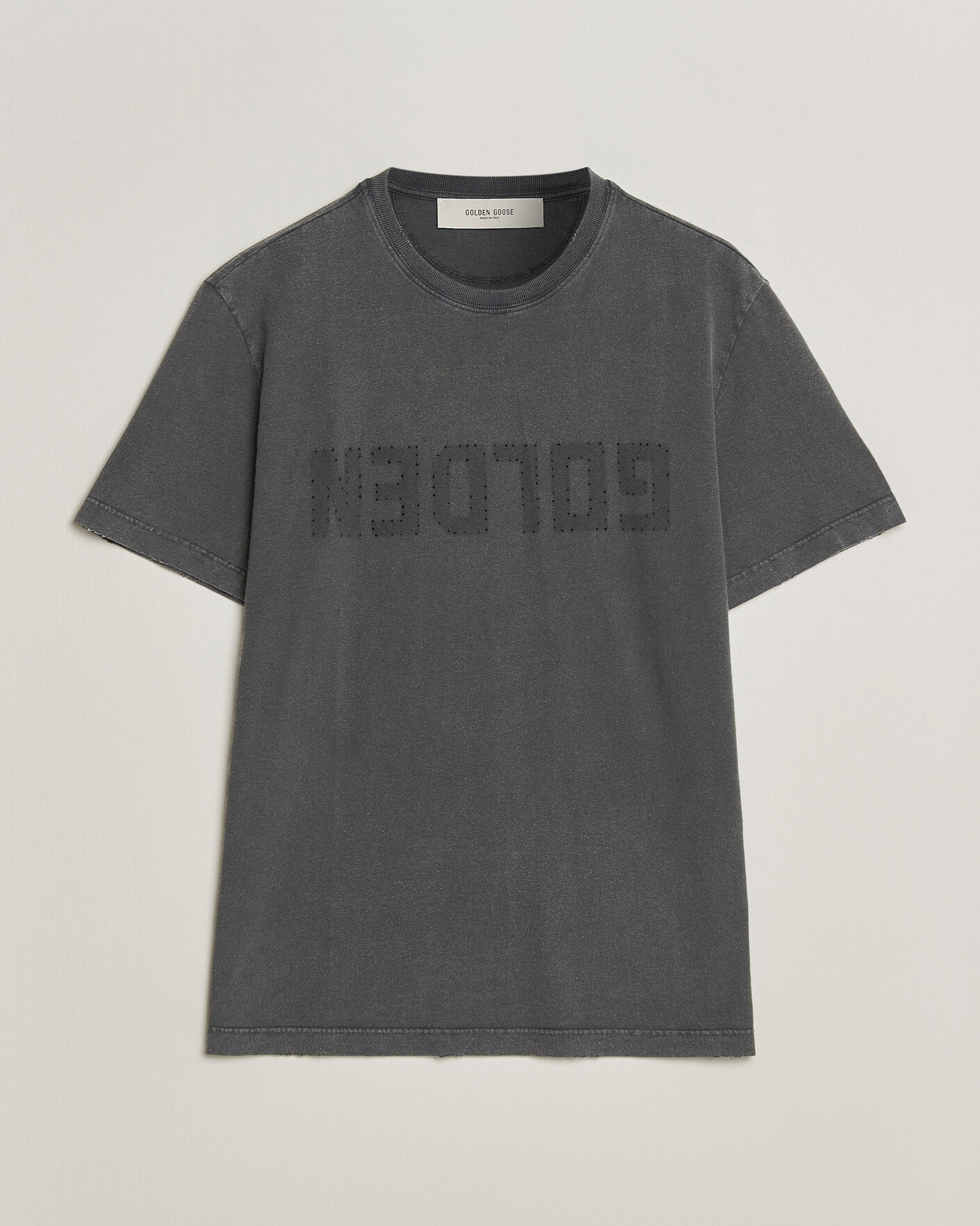 Heren | T-shirts | Golden Goose | Distressed Cotton T-Shirt Anthracite