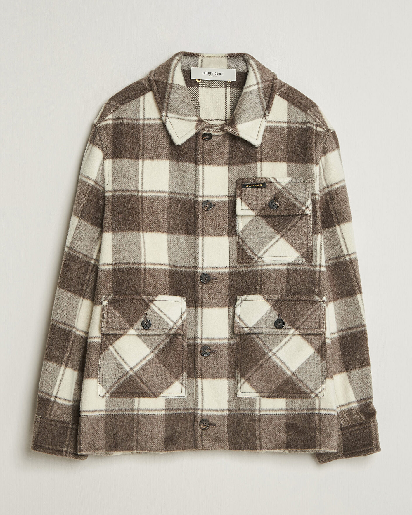 Heren | Jassen | Golden Goose | Wool/Mohair Work Jacket Brown/White