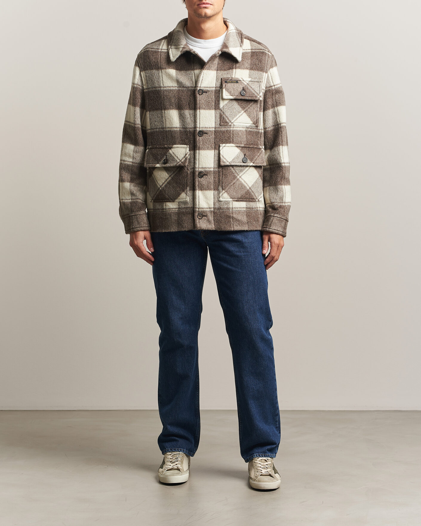 Heren | Jassen | Golden Goose | Wool/Mohair Work Jacket Brown/White