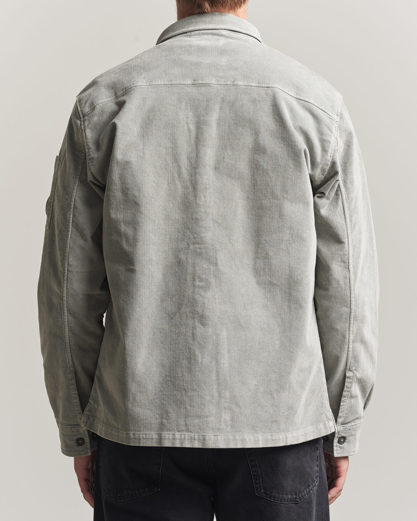 Heren | Overhemden | C.P. Company | Corduroy Lens Overshirt Light Grey