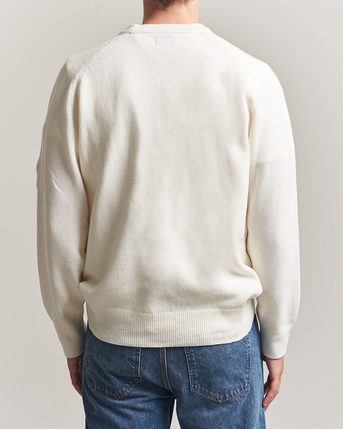 Heren | Truien | C.P. Company | Knitted Lambswool Crew Neck White