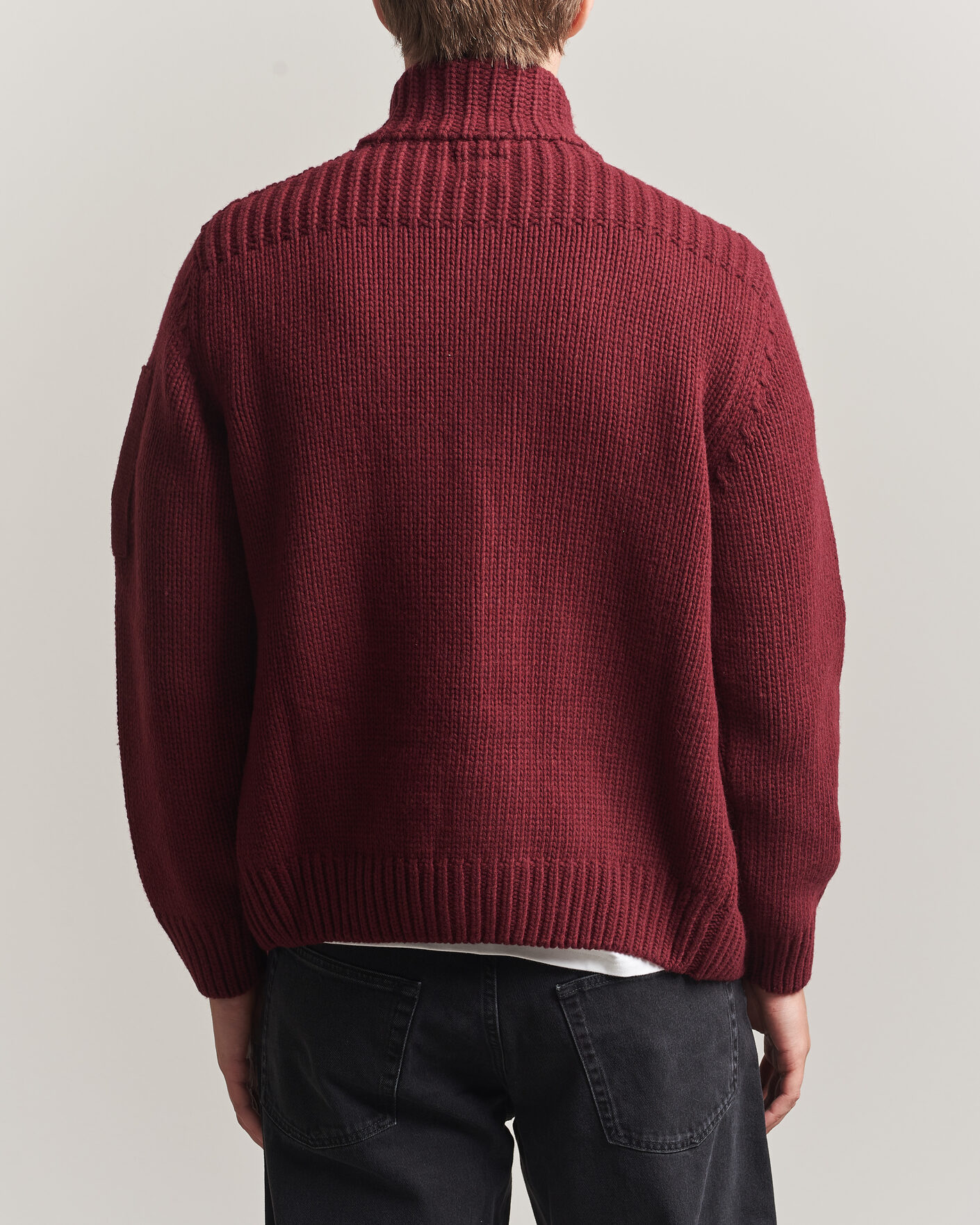 Heren | Truien | C.P. Company | Heavy Lambswool Cardigan Burgundy