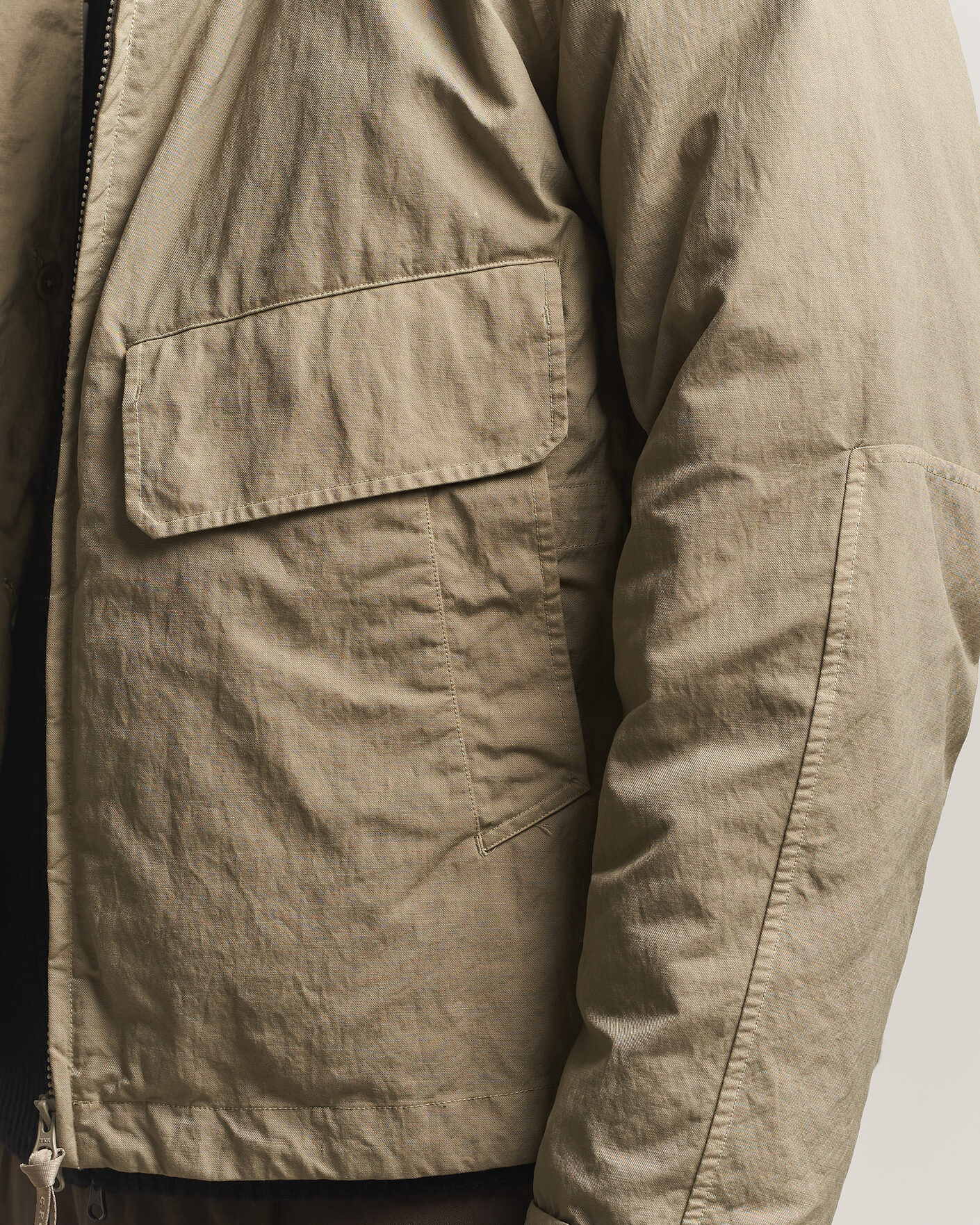 Heren | Jassen | C.P. Company | Heavy Nylon Twill Down Padded Jacket Light Grey