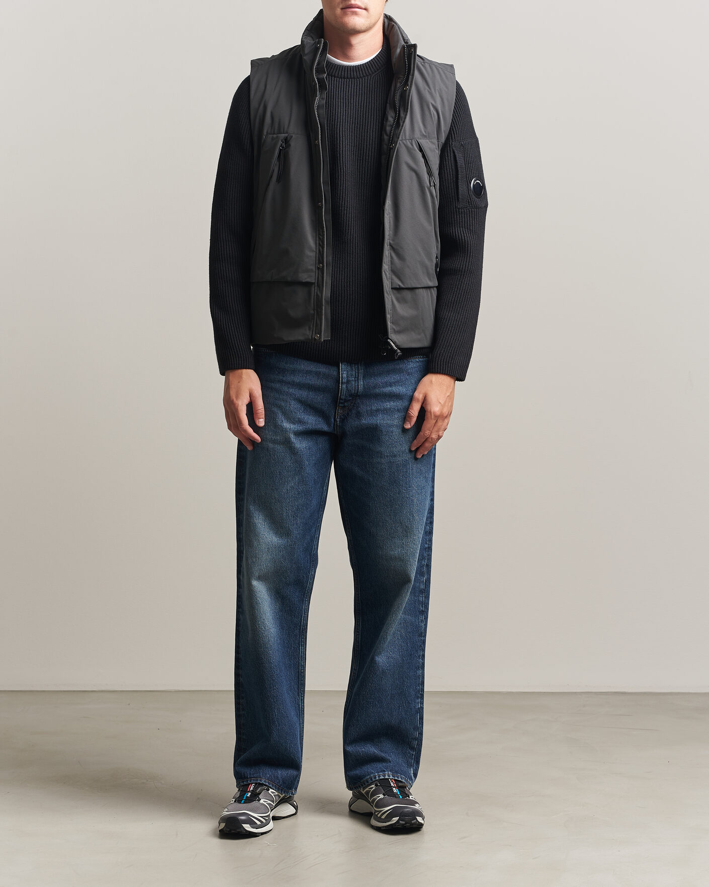 Heren | Gilets | C.P. Company | Pro-Tek Lightweight Padded Vest Dark Grey