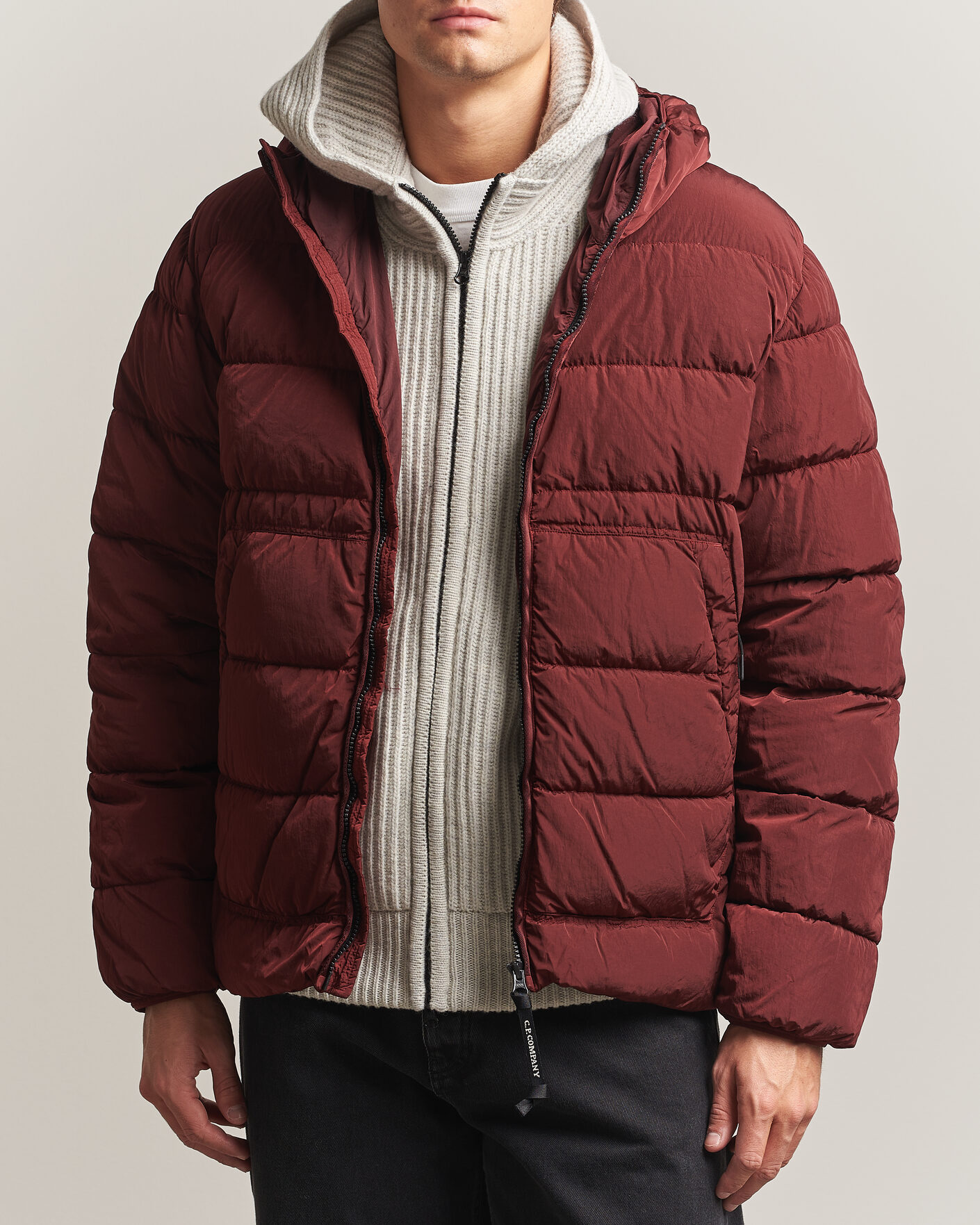 Heren | Jassen | C.P. Company | Chrome-R Goggle Down Jacket Burgundy