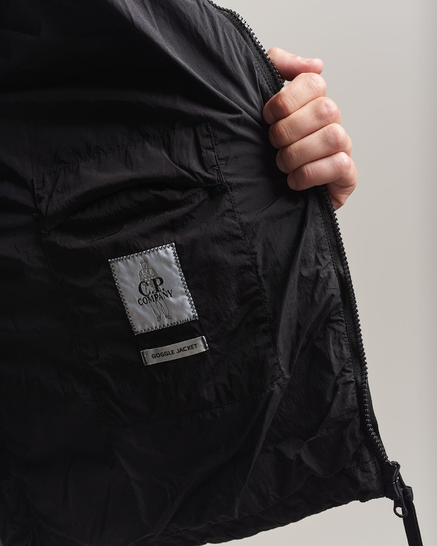 Heren | Jassen | C.P. Company | Chrome-R Goggle Down Jacket Black