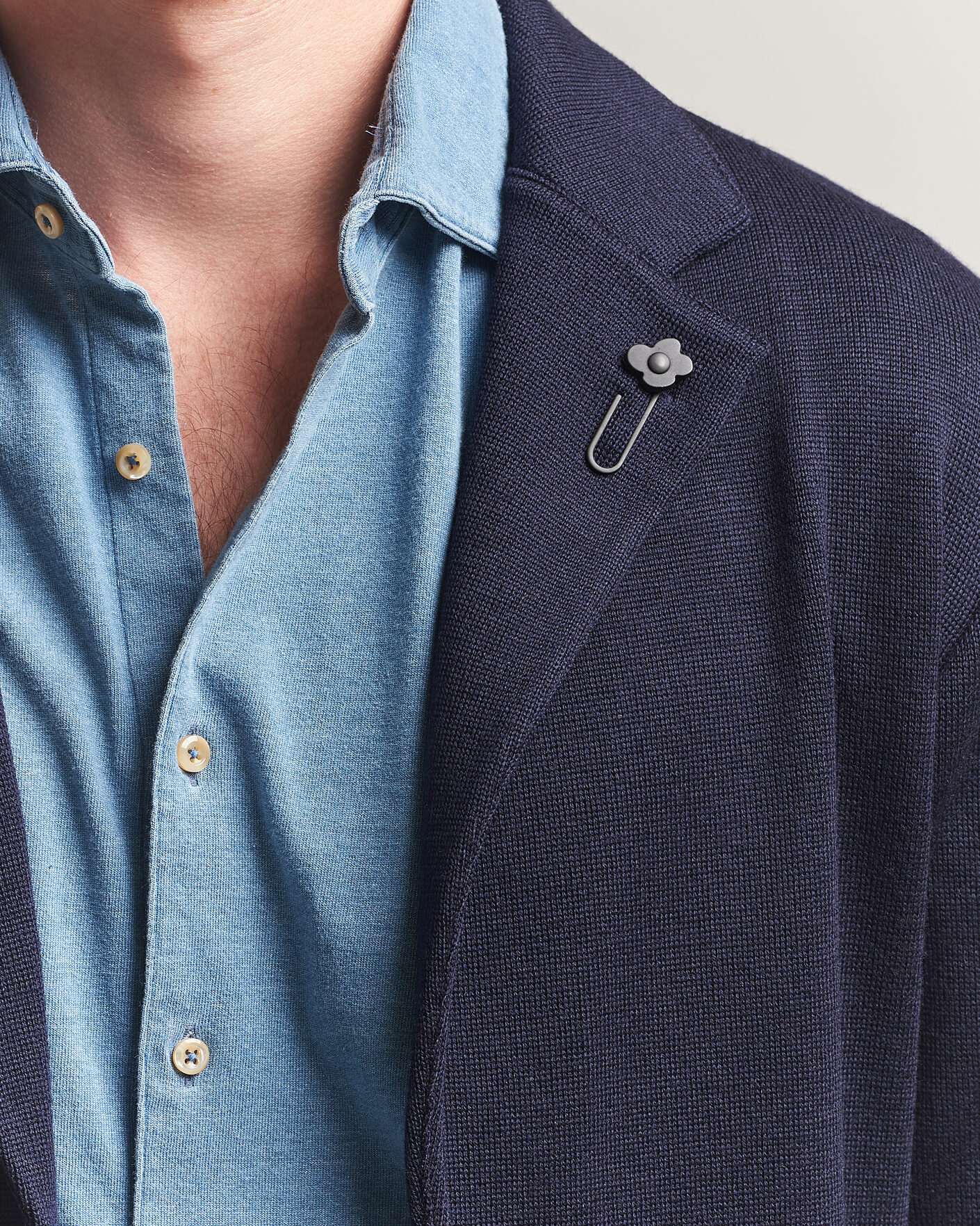 Heren | Blazers | Lardini | Knitted Wool Blazer Navy