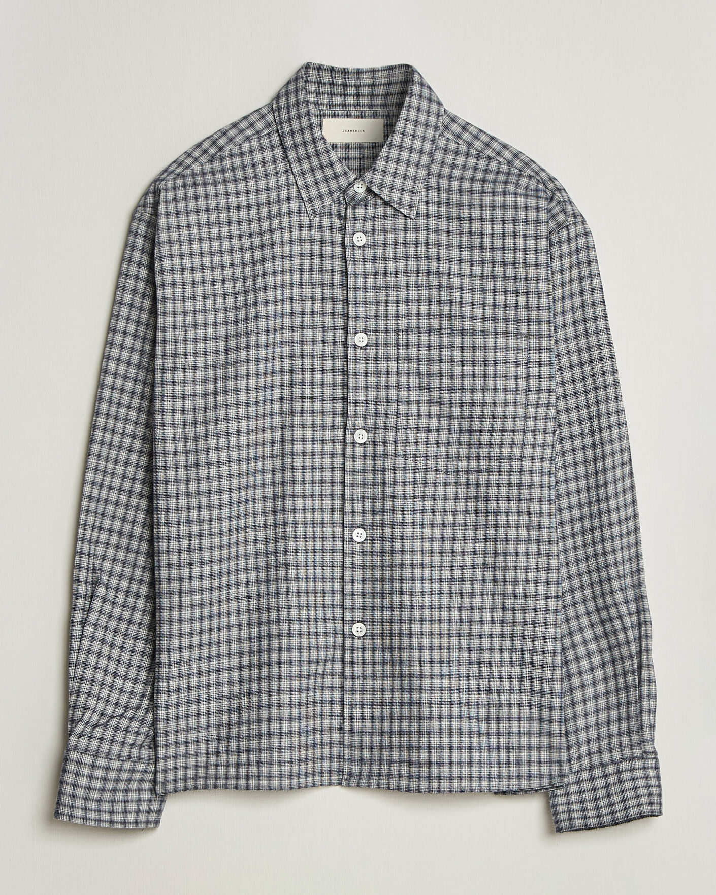 Heren | Overhemden | Jeanerica | Juan Checked Flannel Shirt Blue