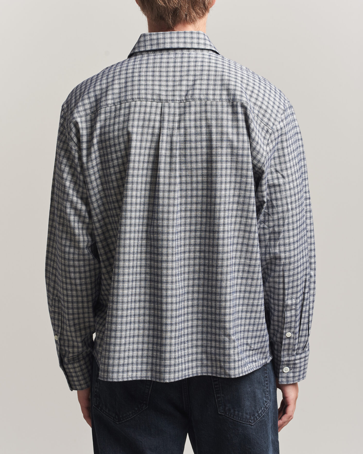Heren | Overhemden | Jeanerica | Juan Checked Flannel Shirt Blue