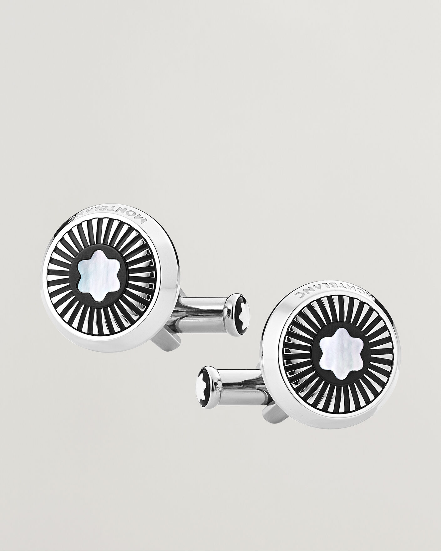 Heren | Manchetknopen | Montblanc | Ray Pattern Mother-of-Pearl Snowcap Cufflinks