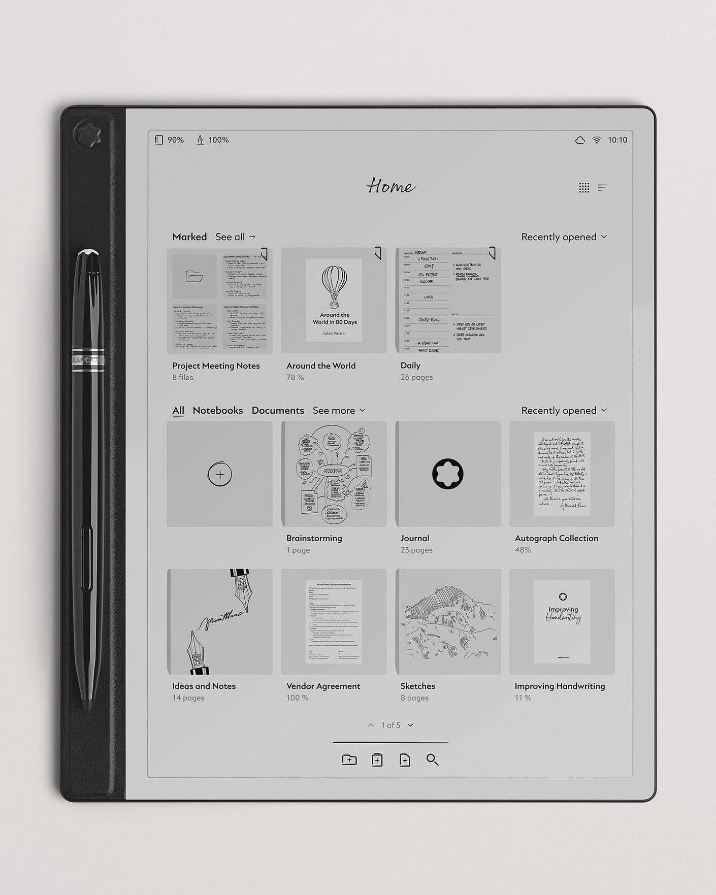 Heren | Notitieboekjes | Montblanc | Digital Paper Mystery Black 