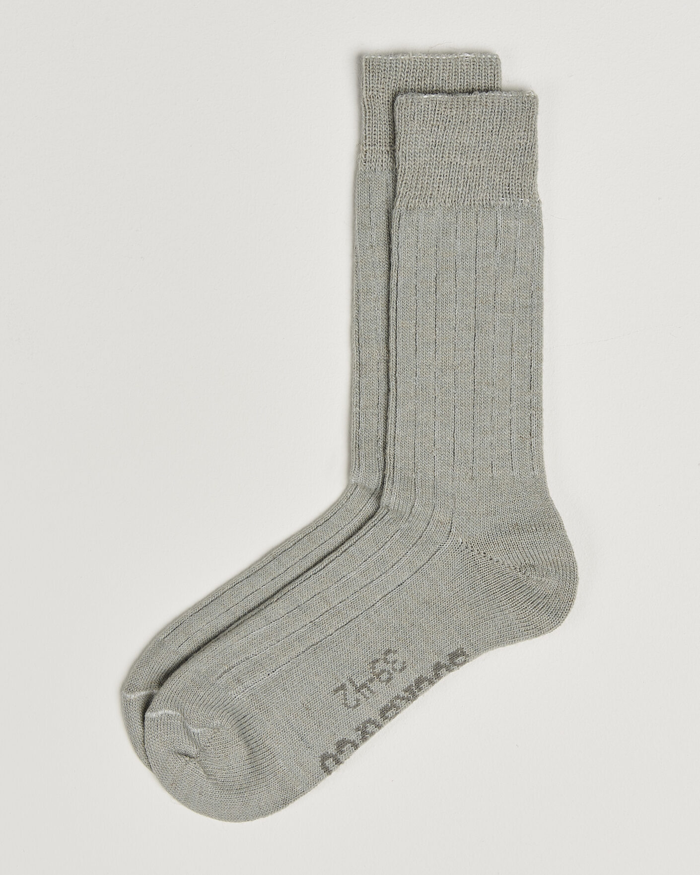 Heren | Ondergoed | Alpacasocks & Co | 2-Pack Ribbed Alpacka Wool Socks Light Grey