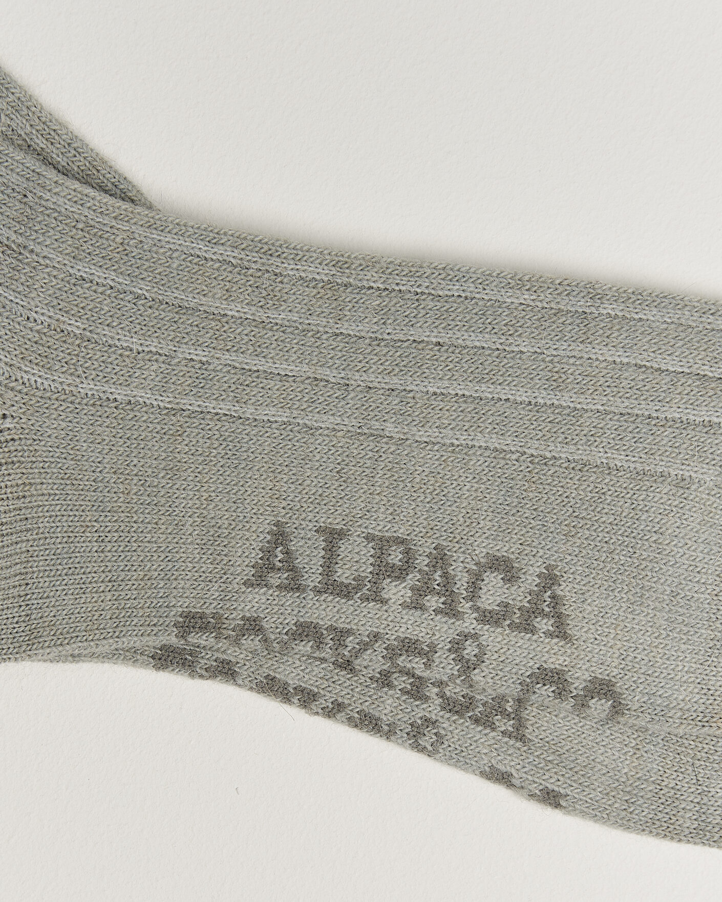 Heren | Ondergoed | Alpacasocks & Co | 2-Pack Ribbed Alpacka Wool Socks Light Grey