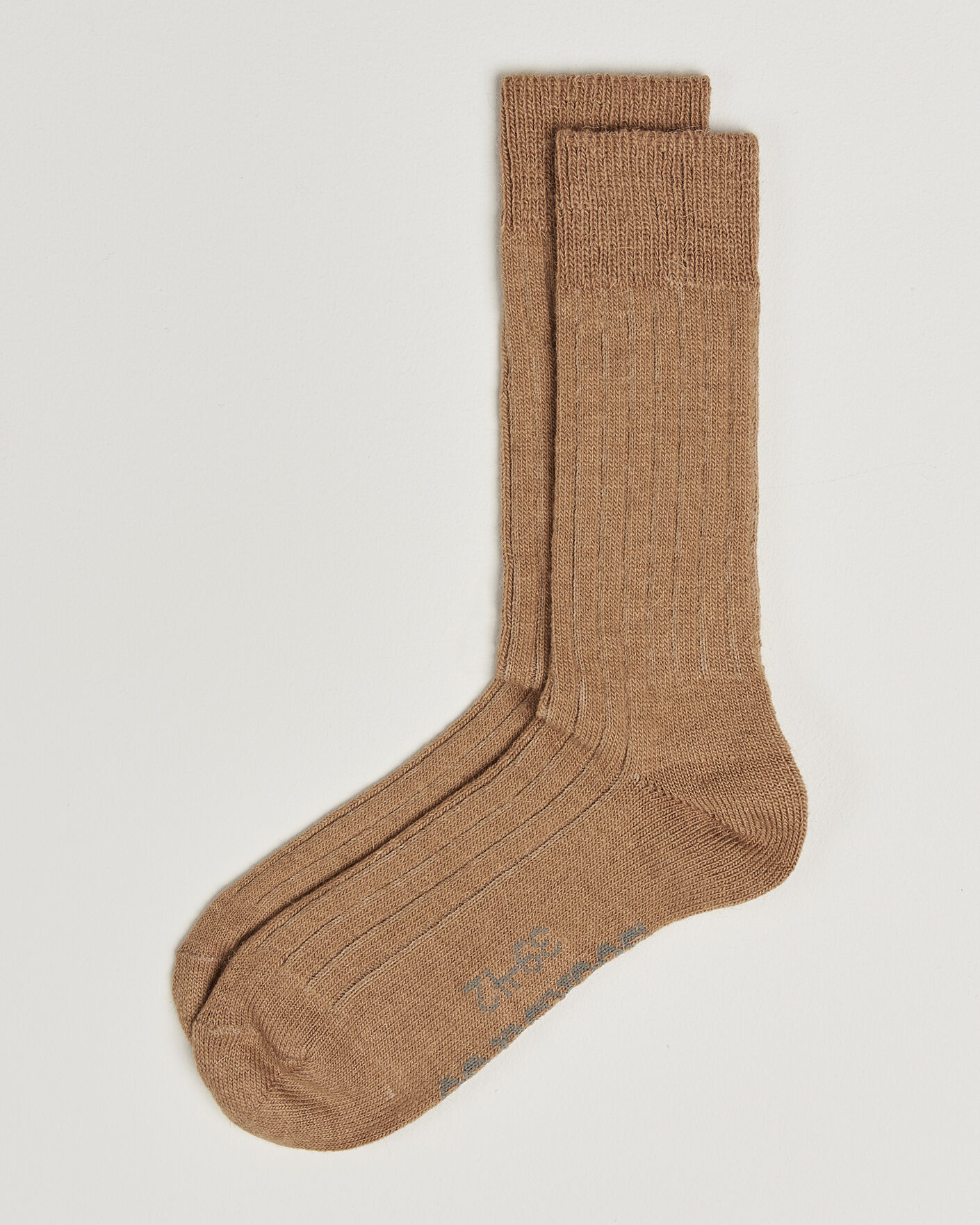 Heren | Ondergoed | Alpacasocks & Co | 2-Pack Ribbed Alpacka Wool Socks Light Brown