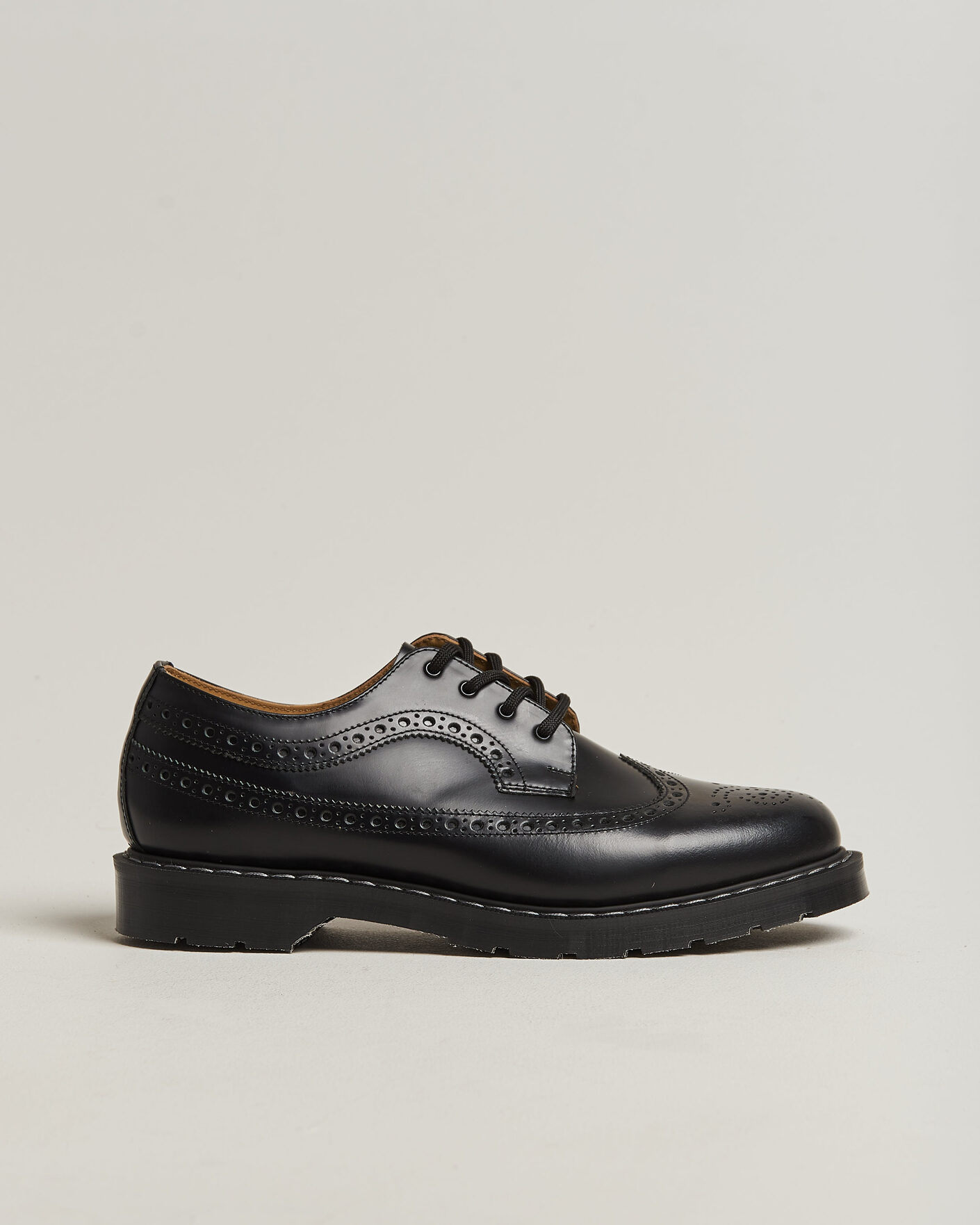 Heren | Brogues | Solovair | American Brogue Shoe Black Shine