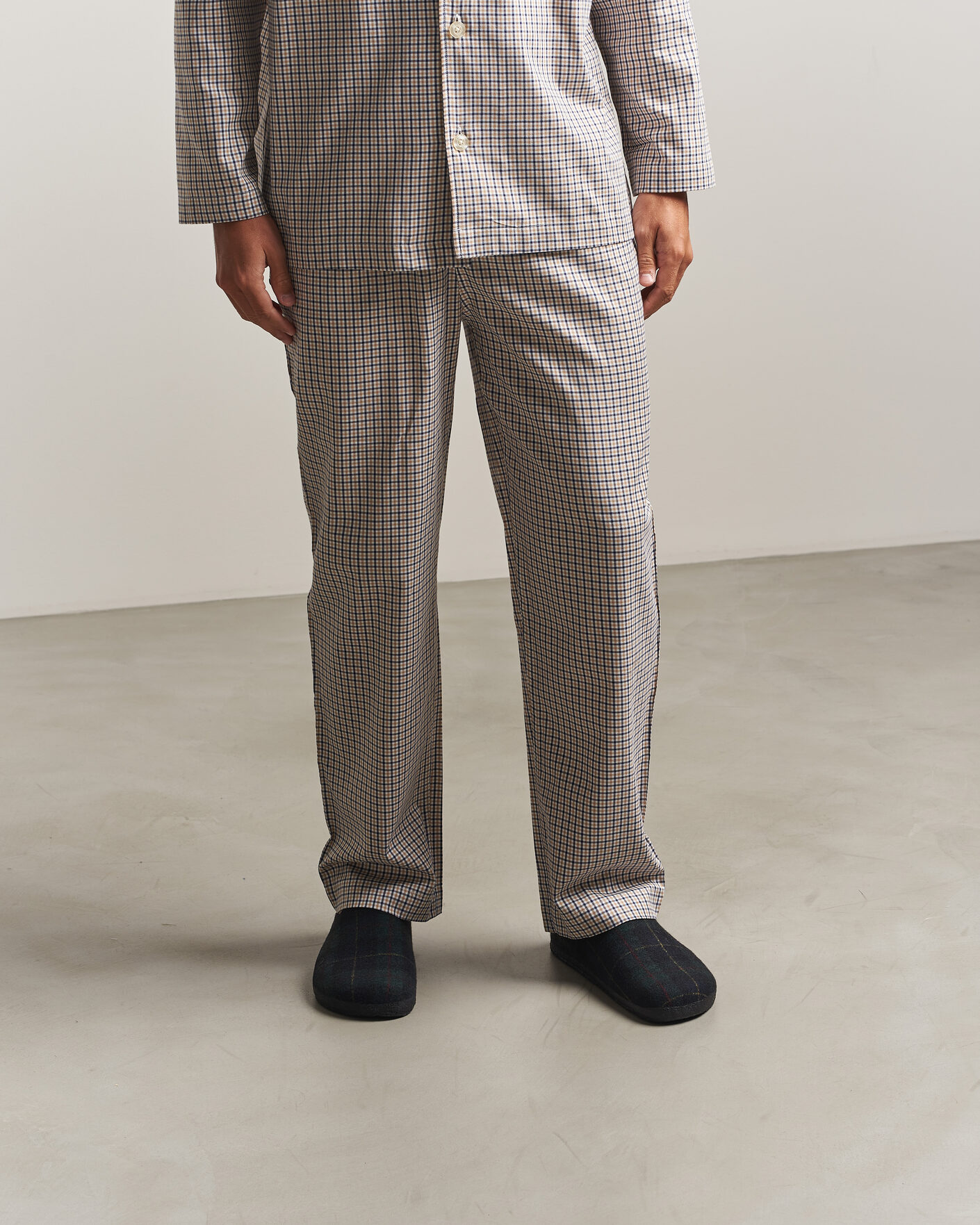 Heren | Sandalen slides | BIRKENSTOCK | Amsterdam Wrapped Dip Shearling Green Navy Plaid