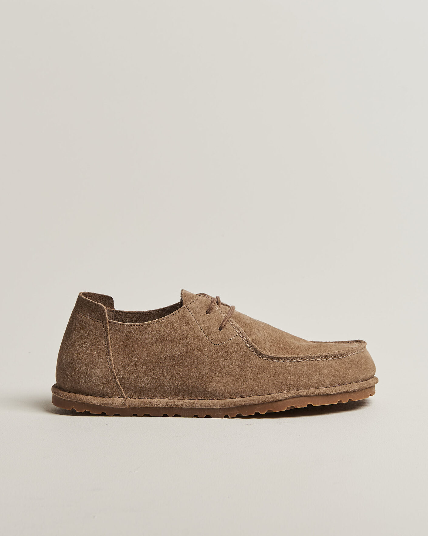 Heren | Instappers | BIRKENSTOCK | Utti Lace Loafer Gray Taupe Suede