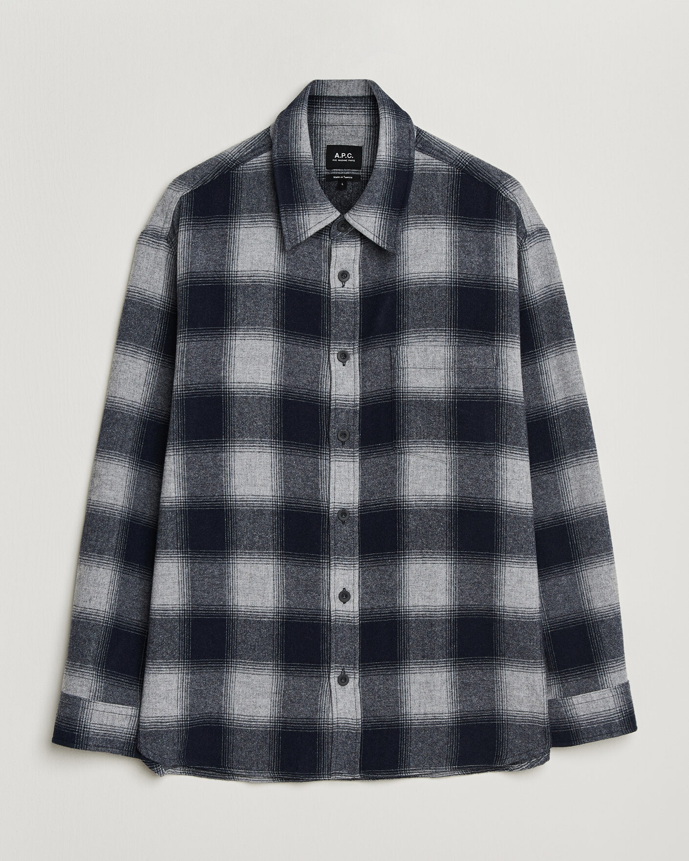 Heren | Overhemden | A.P.C. | Malaury Checked Overshirt Light Grey