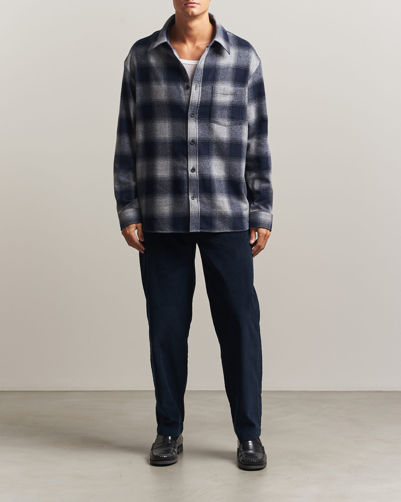 Heren | Overhemden | A.P.C. | Malaury Checked Overshirt Light Grey