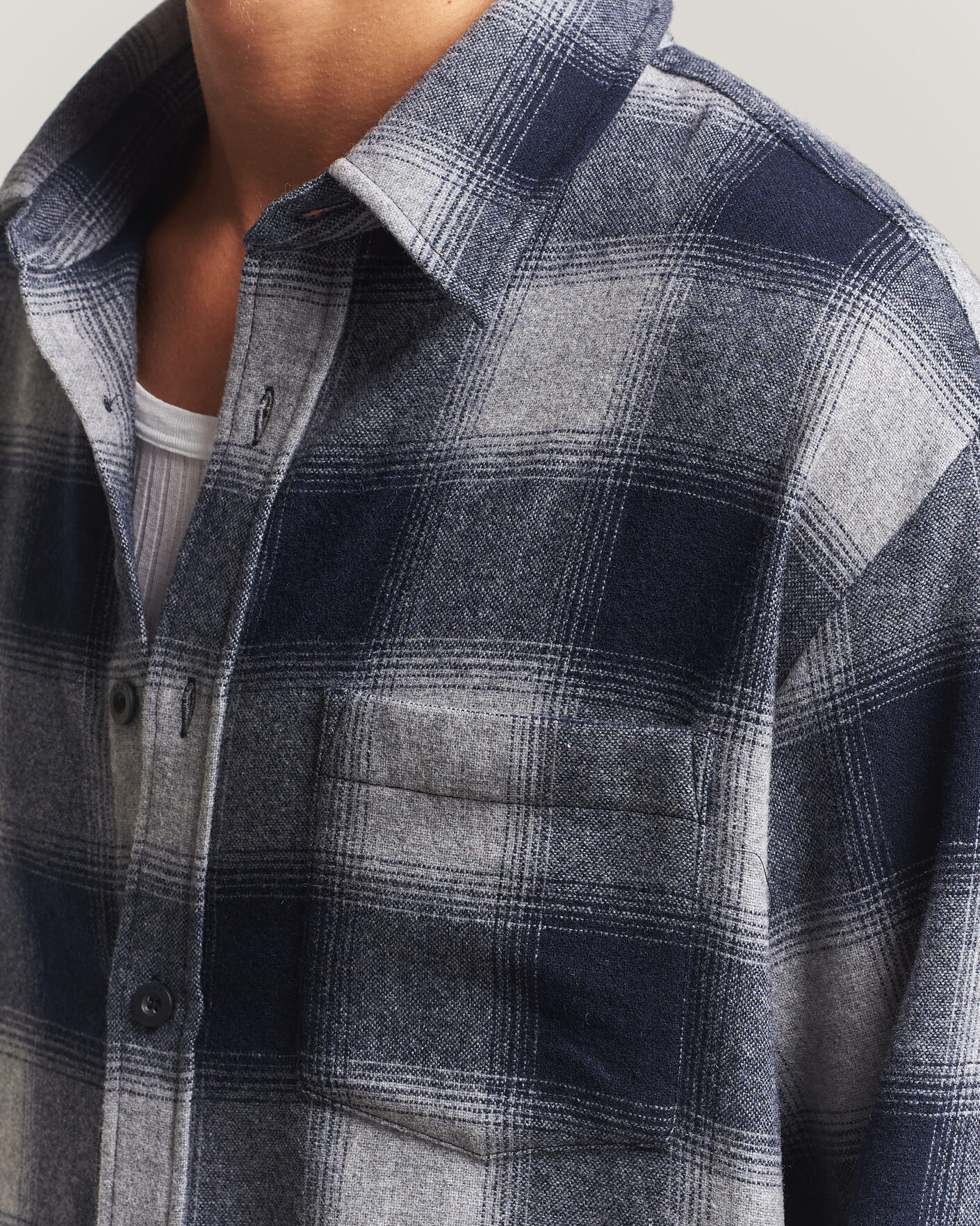 Heren | Overhemden | A.P.C. | Malaury Checked Overshirt Light Grey