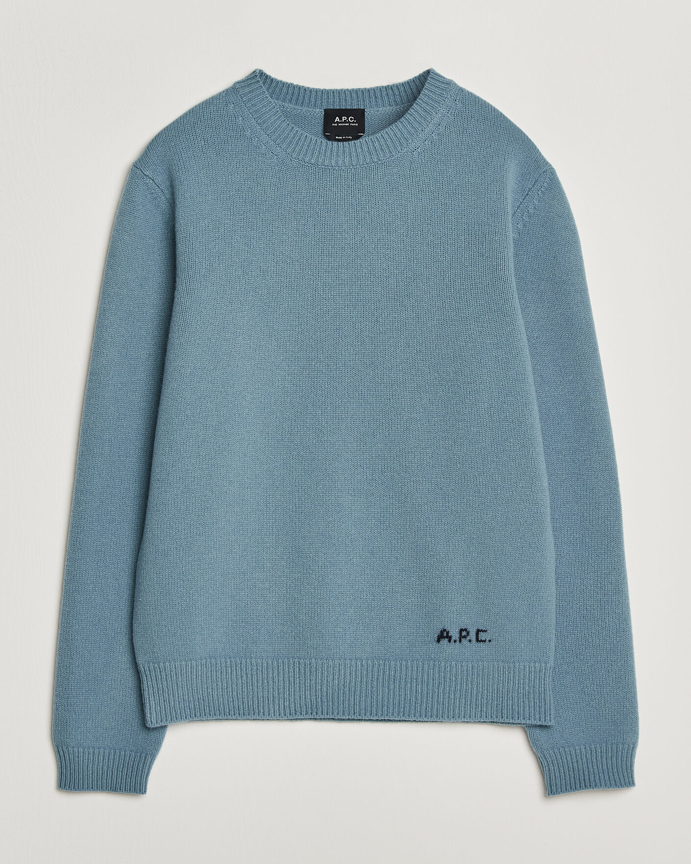 Heren | Truien | A.P.C. | Edmond Wool Knitted Sweater Light Blue Melange