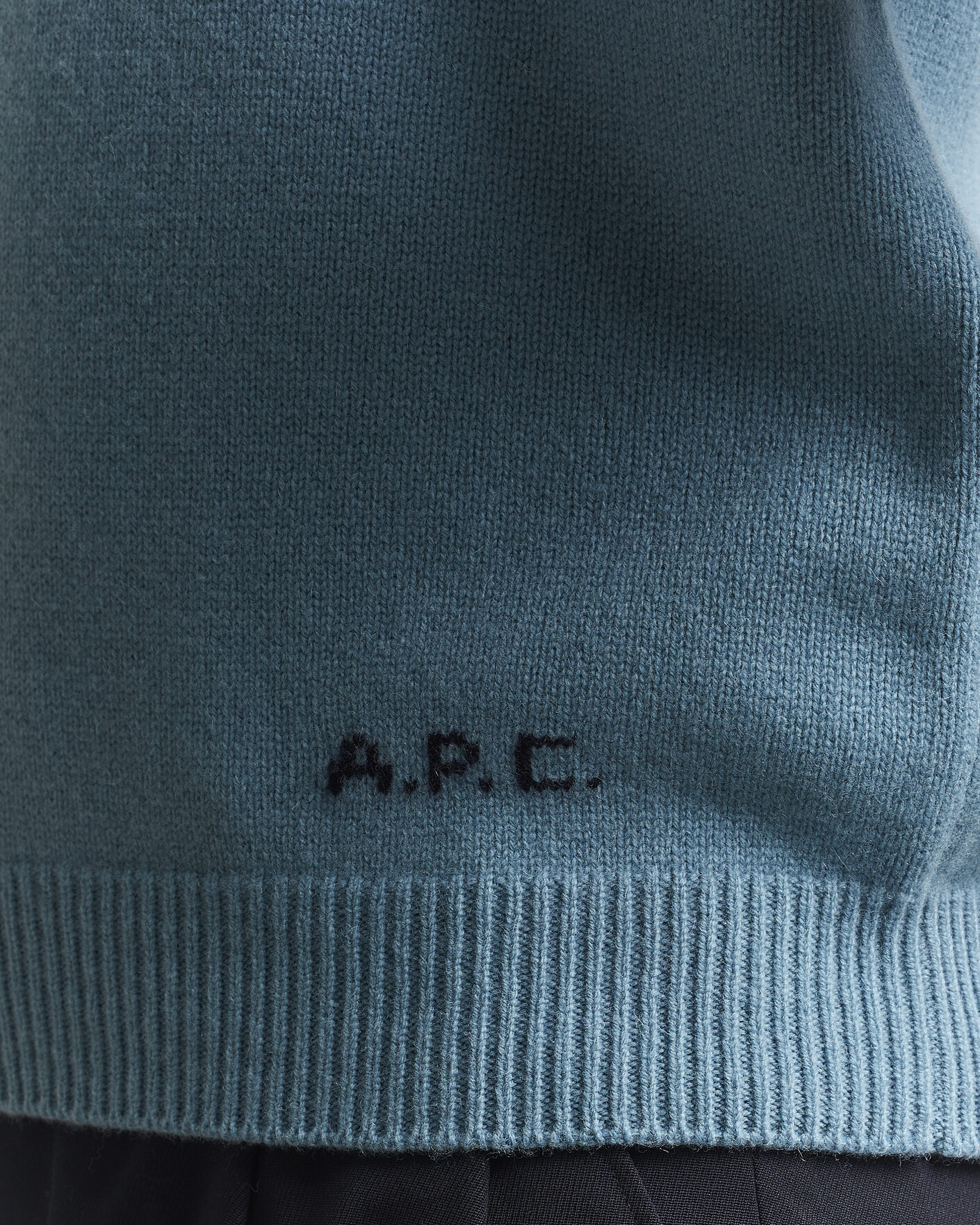 Heren | Truien | A.P.C. | Edmond Wool Knitted Sweater Light Blue Melange