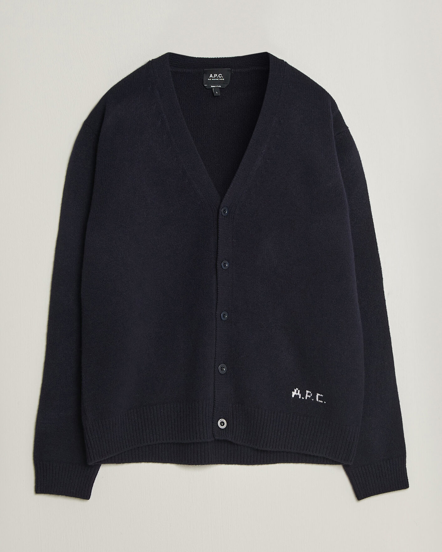 Heren | Truien | A.P.C. | Kevin Wool Knitted Cardigan Dark Navy