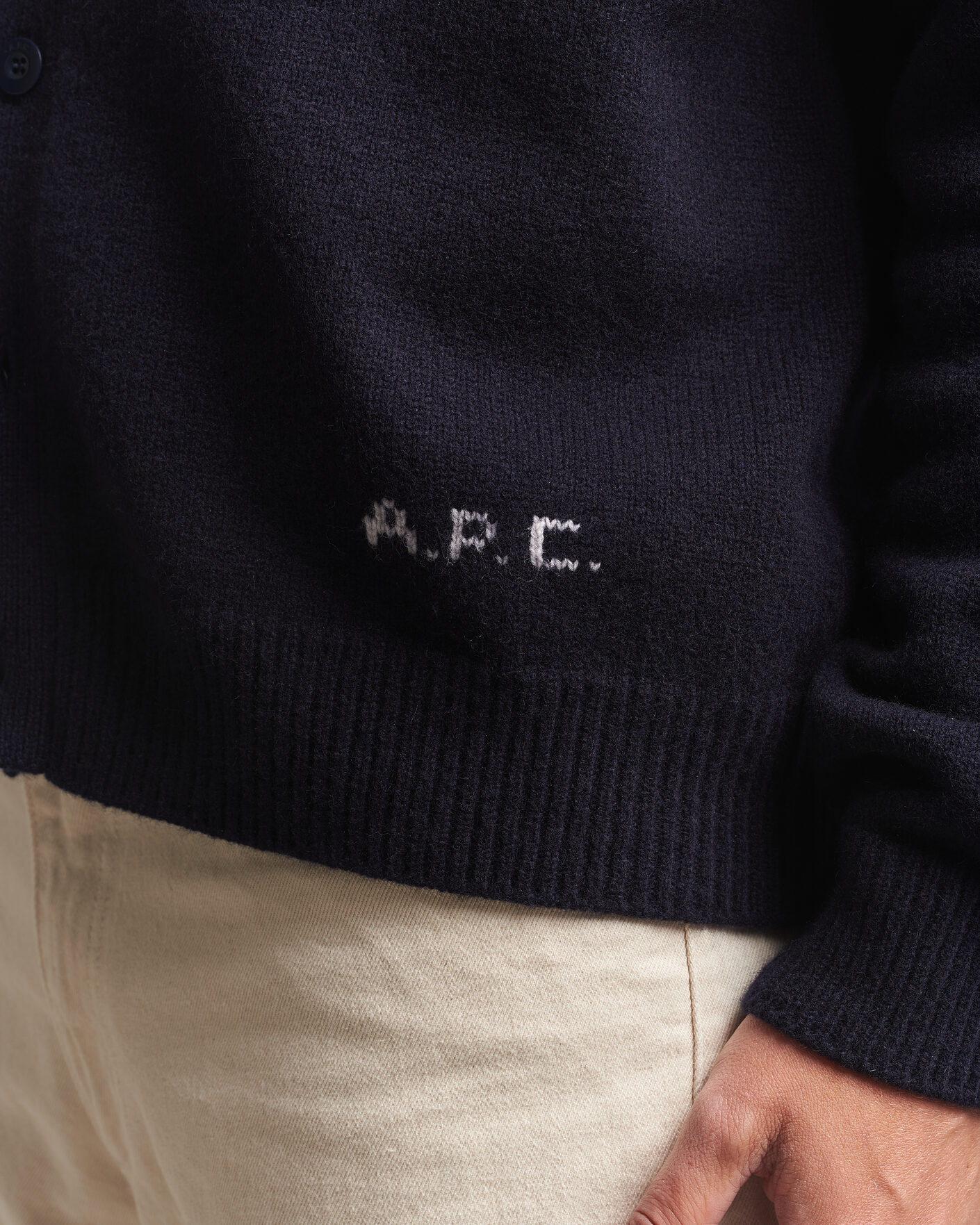 Heren | Truien | A.P.C. | Kevin Wool Knitted Cardigan Dark Navy