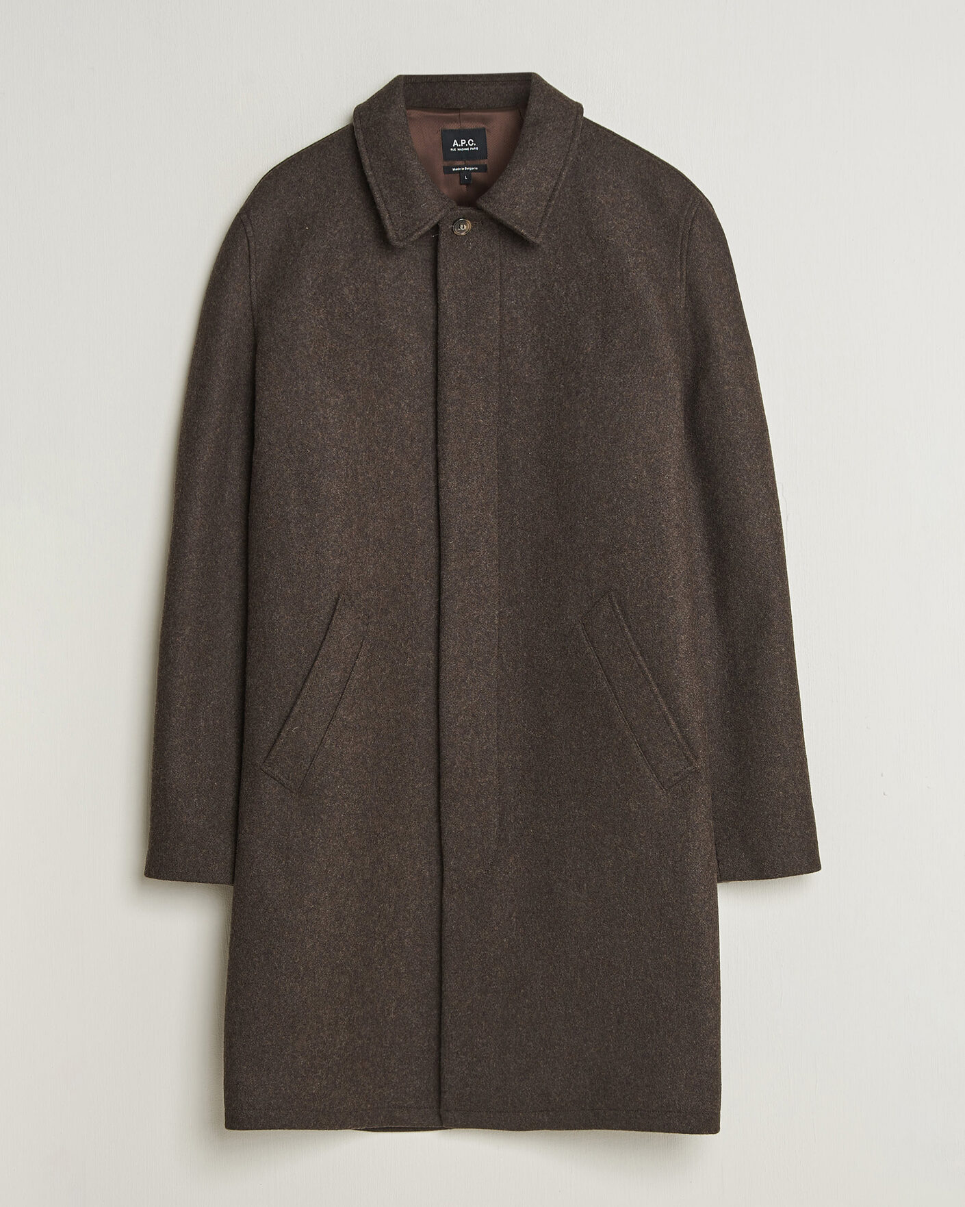 Heren | Jassen | A.P.C. | Auster Wool Coat Maroon Melange