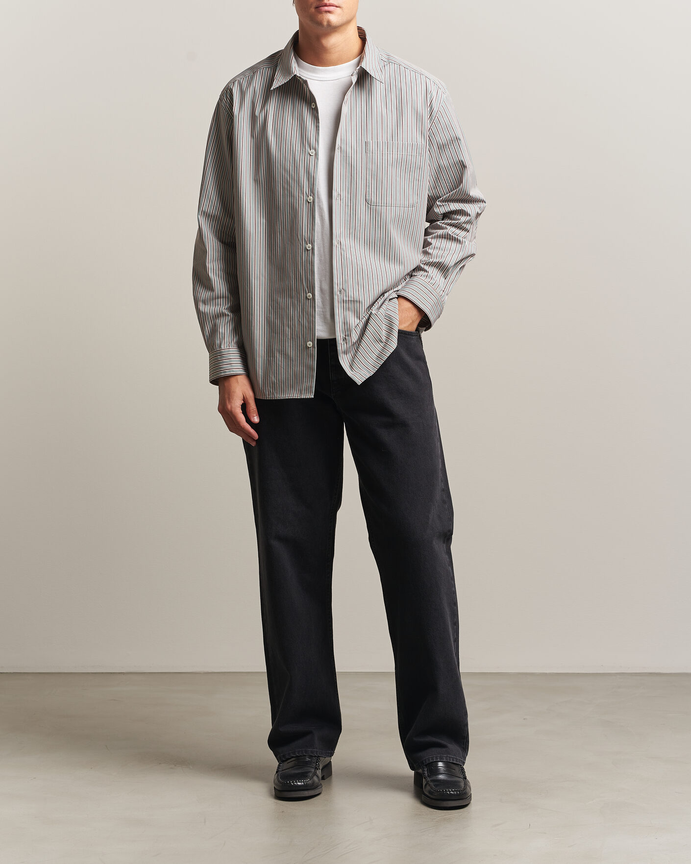 Heren | Overhemden | A.P.C. | Malo Cotton Striped Shirt Almond Green