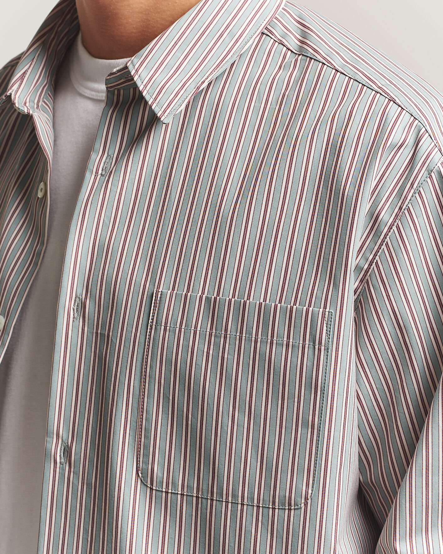 Heren | Overhemden | A.P.C. | Malo Cotton Striped Shirt Almond Green