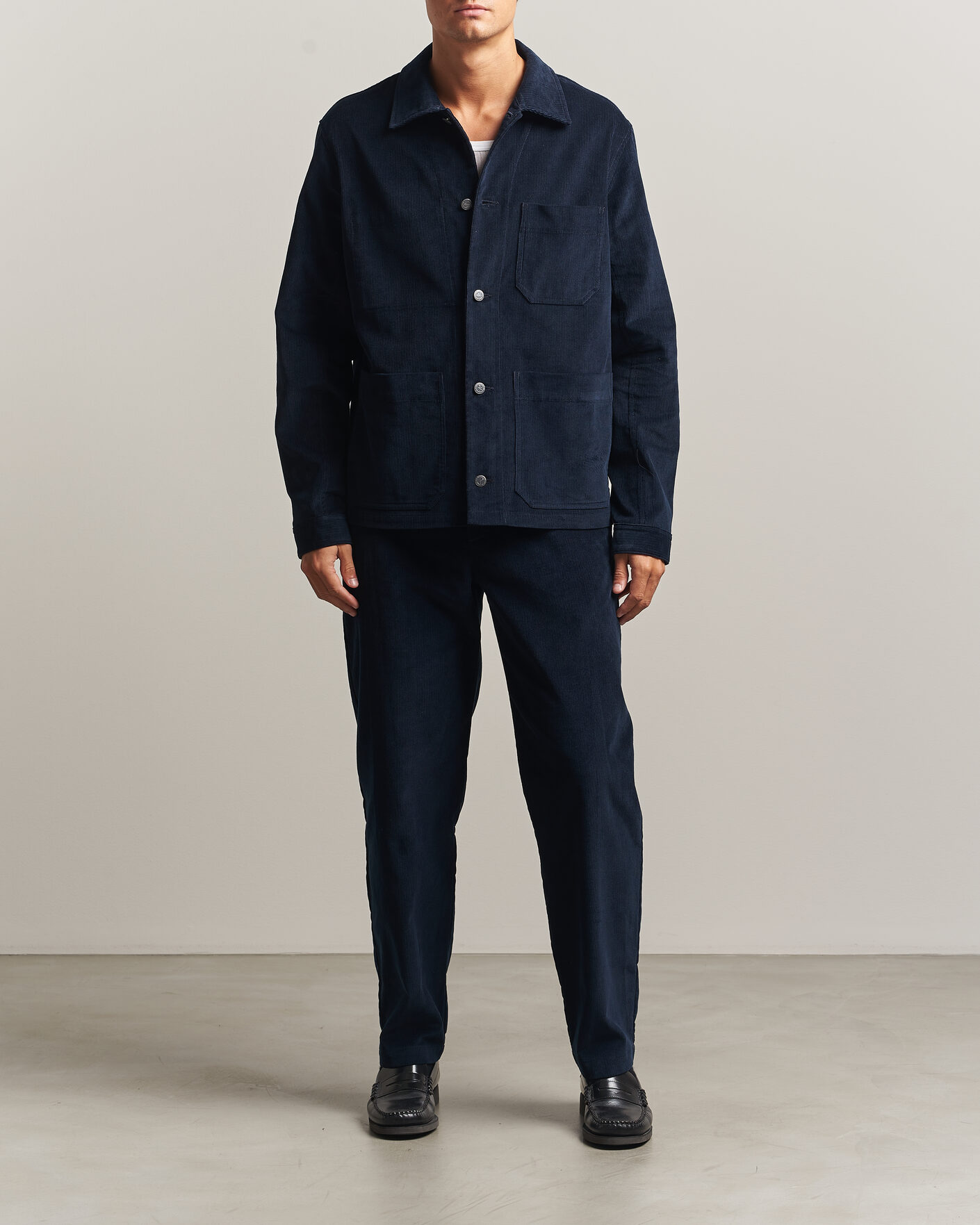 Heren | Broeken | A.P.C. | Lawrence Corduroy Trousers Dark Navy