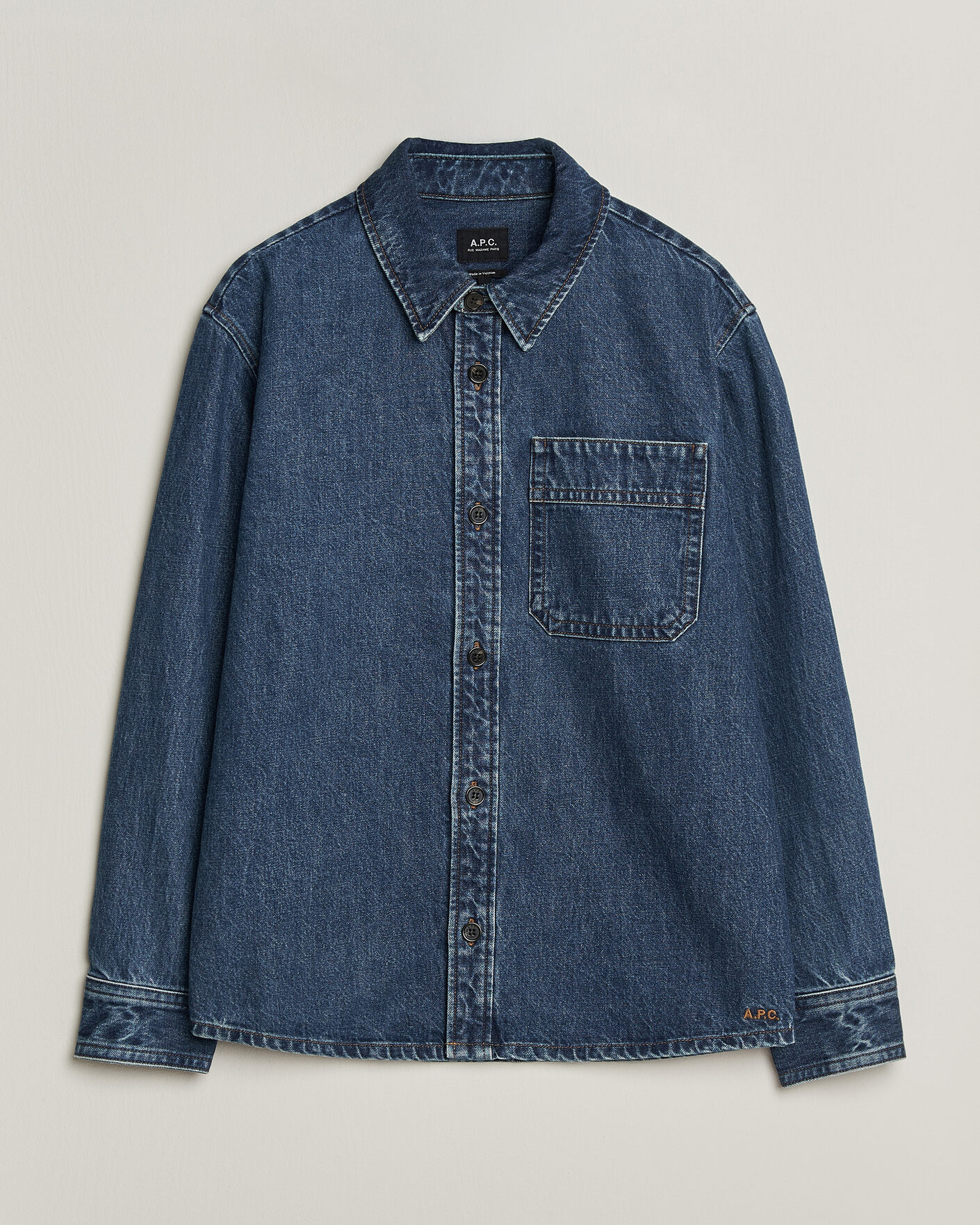 Heren | Overhemden | A.P.C. | Basile Denim Overshirt Washed Indigo