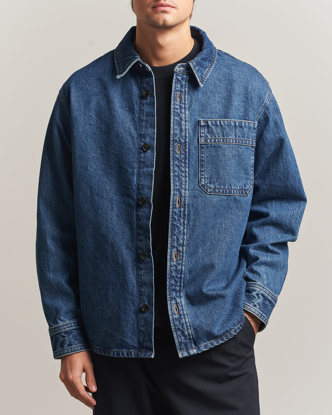 Heren | Overhemden | A.P.C. | Basile Denim Overshirt Washed Indigo
