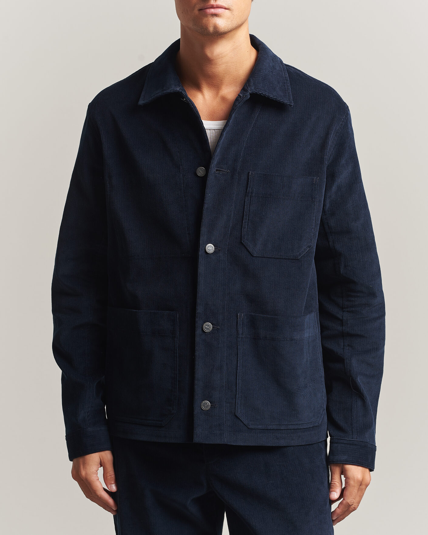 Heren | Overhemden | A.P.C. | New Rodney Corduroy Overshirt Dark Navy