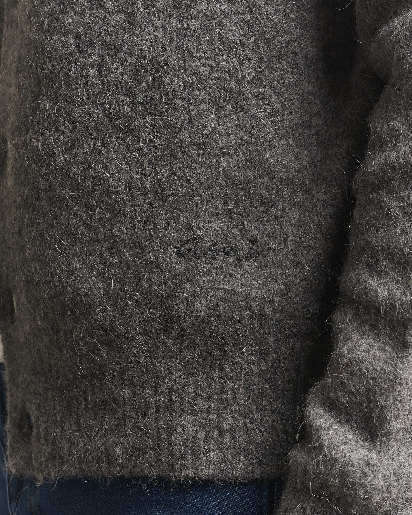 Heren | Truien | AMI | Signature Logo Wool Knitted Cardigan Grey Melange