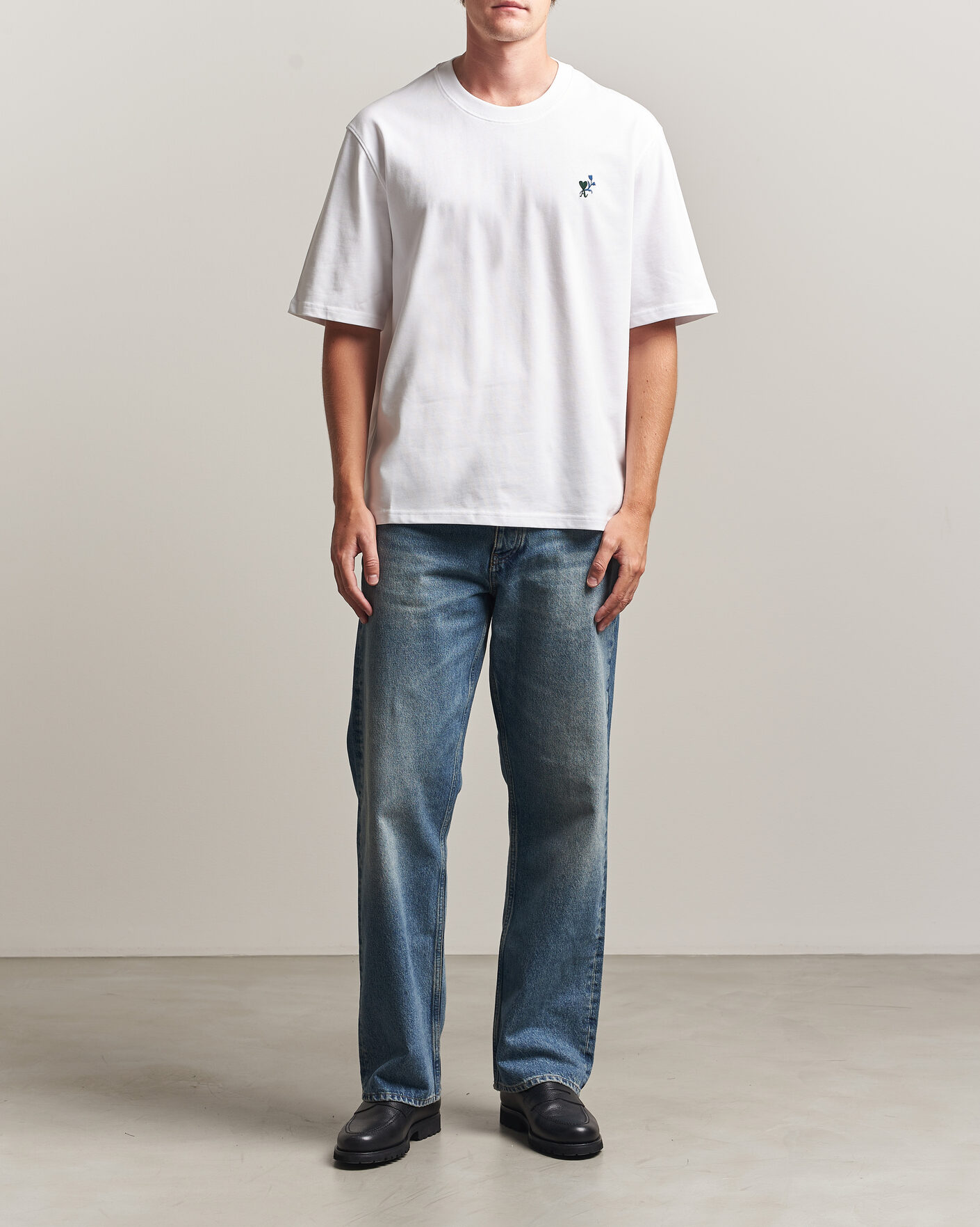 Heren | T-shirts | AMI | Tulip Logo T-Shirt White