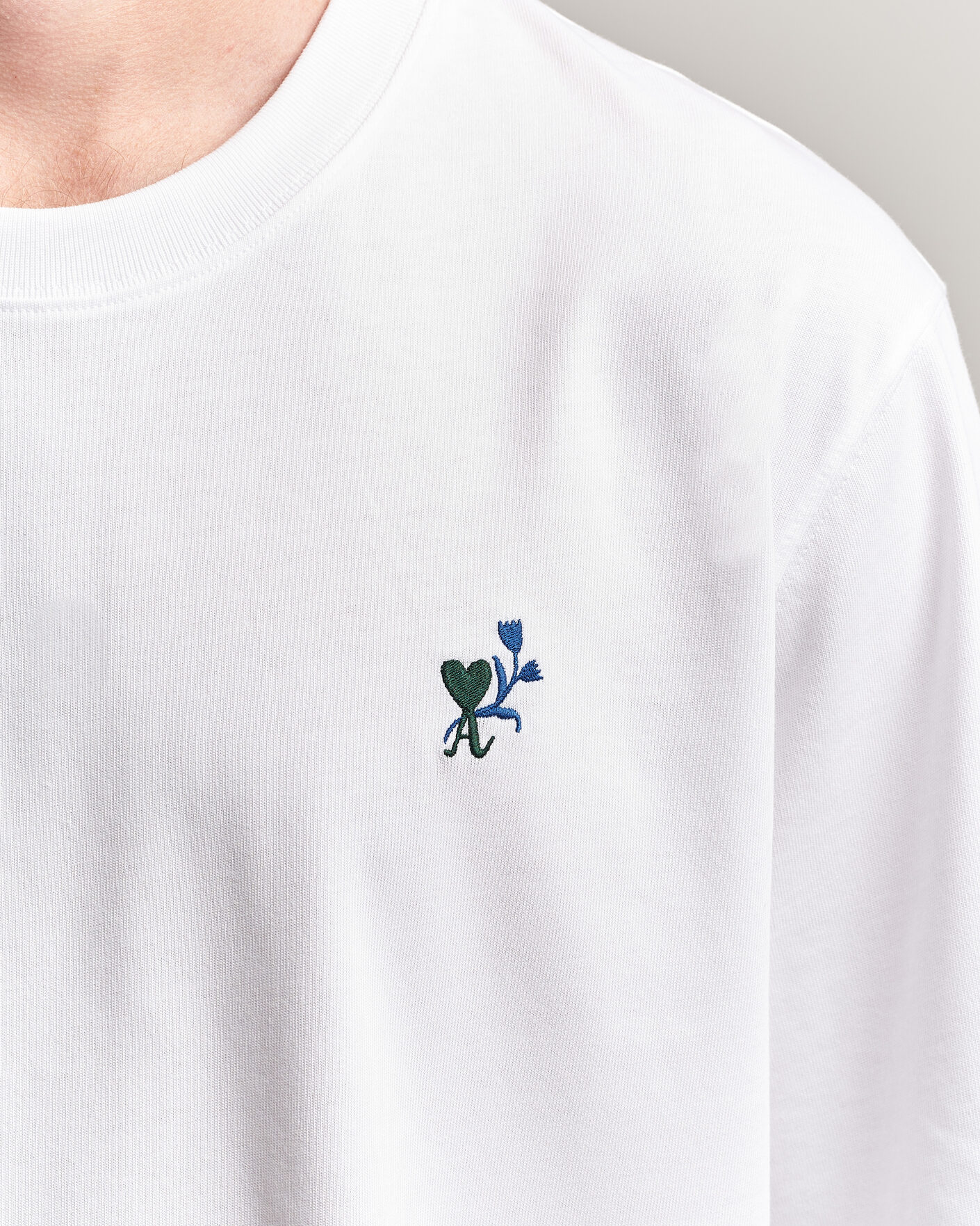 Heren | T-shirts | AMI | Tulip Logo T-Shirt White