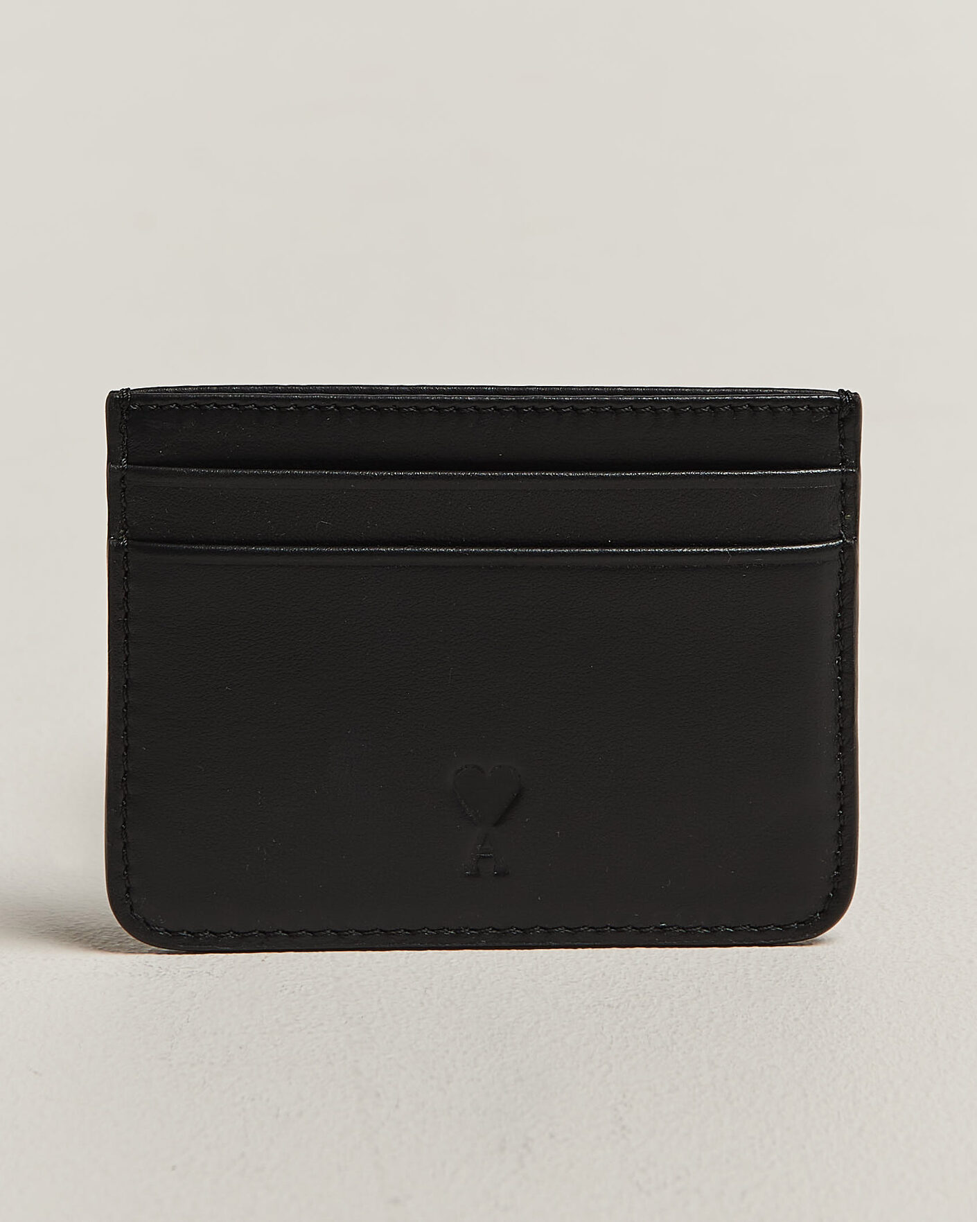 Heren | Portemonnees | AMI | Tonal Heart Logo Card Holder Black