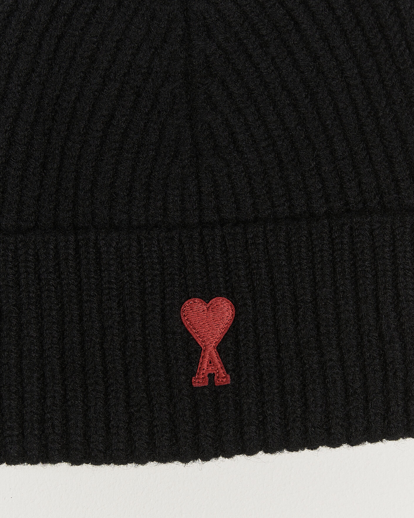 Heren | Mutsen | AMI | Heart Logo Beanie Black