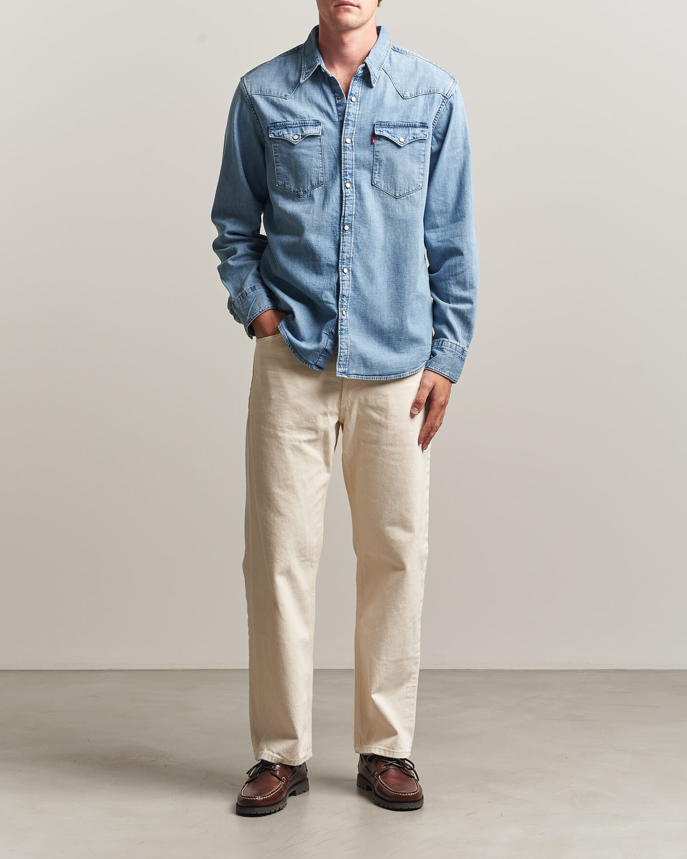 Heren | Overhemden | Levi's | Barstow Western Standard Shirt Blue Sky Mountain Light