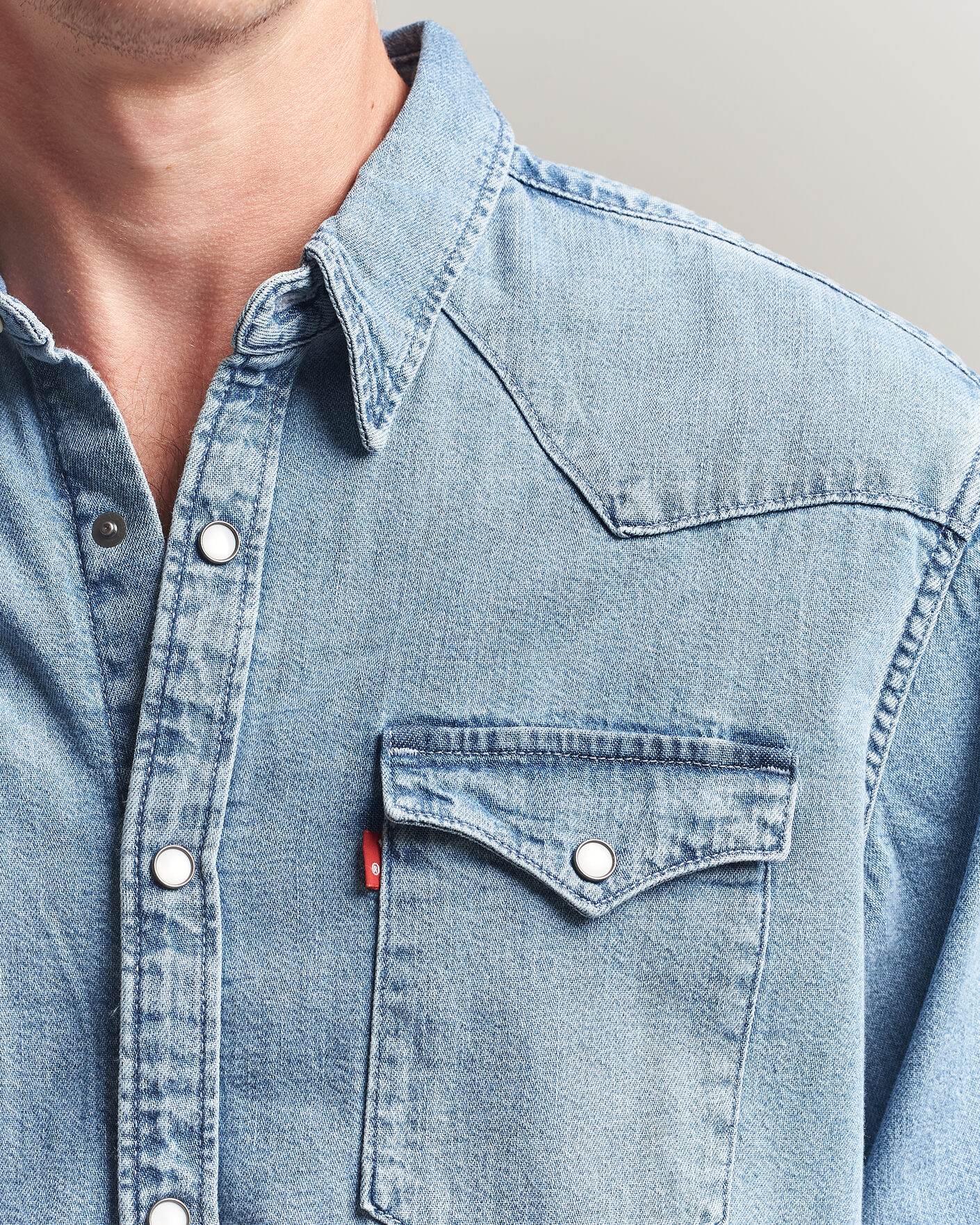 Heren | Overhemden | Levi's | Barstow Western Standard Shirt Blue Sky Mountain Light