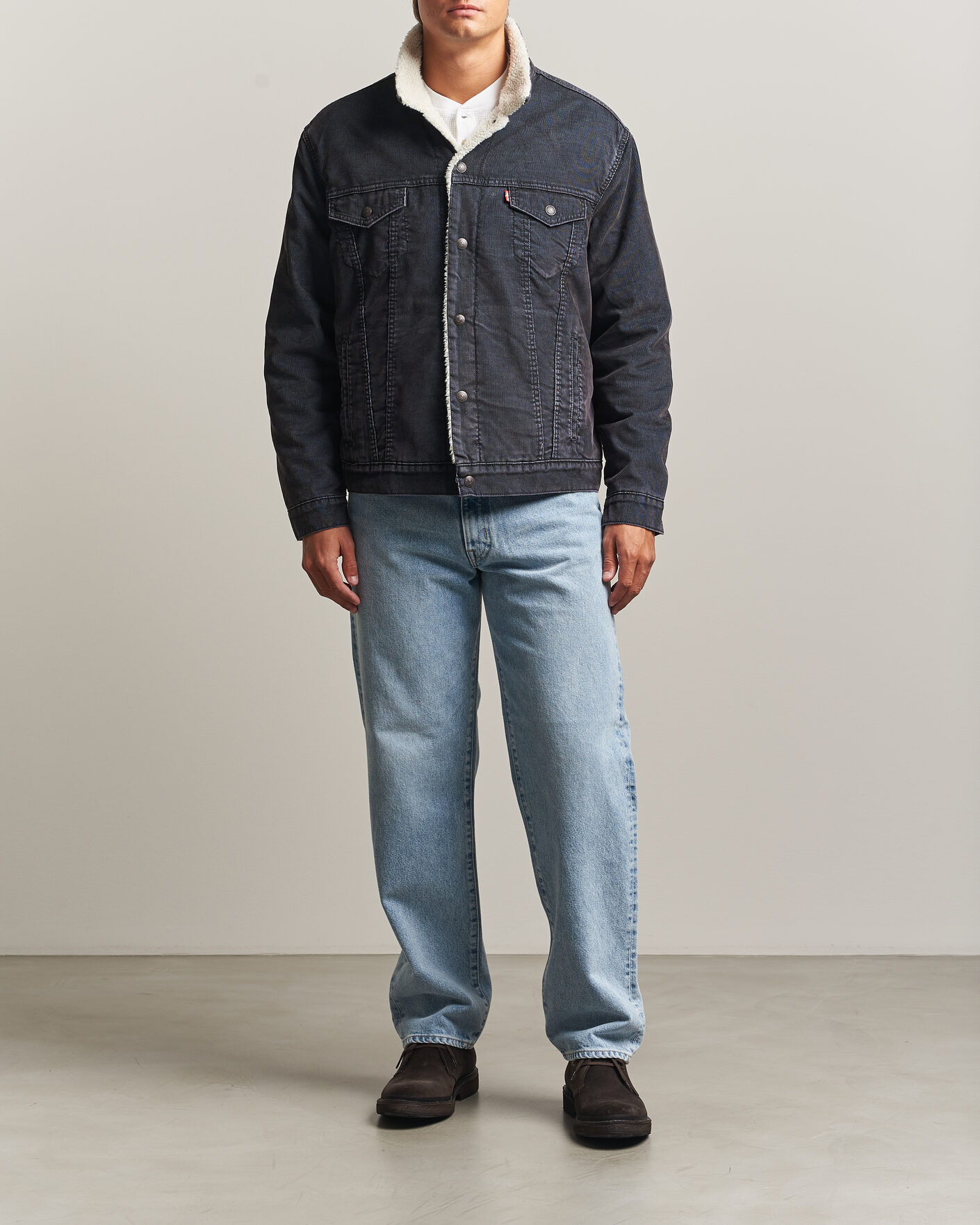 Heren | Jassen | Levi's | Type 3 Sherpa Trucker Worn-In Delft Steelhead